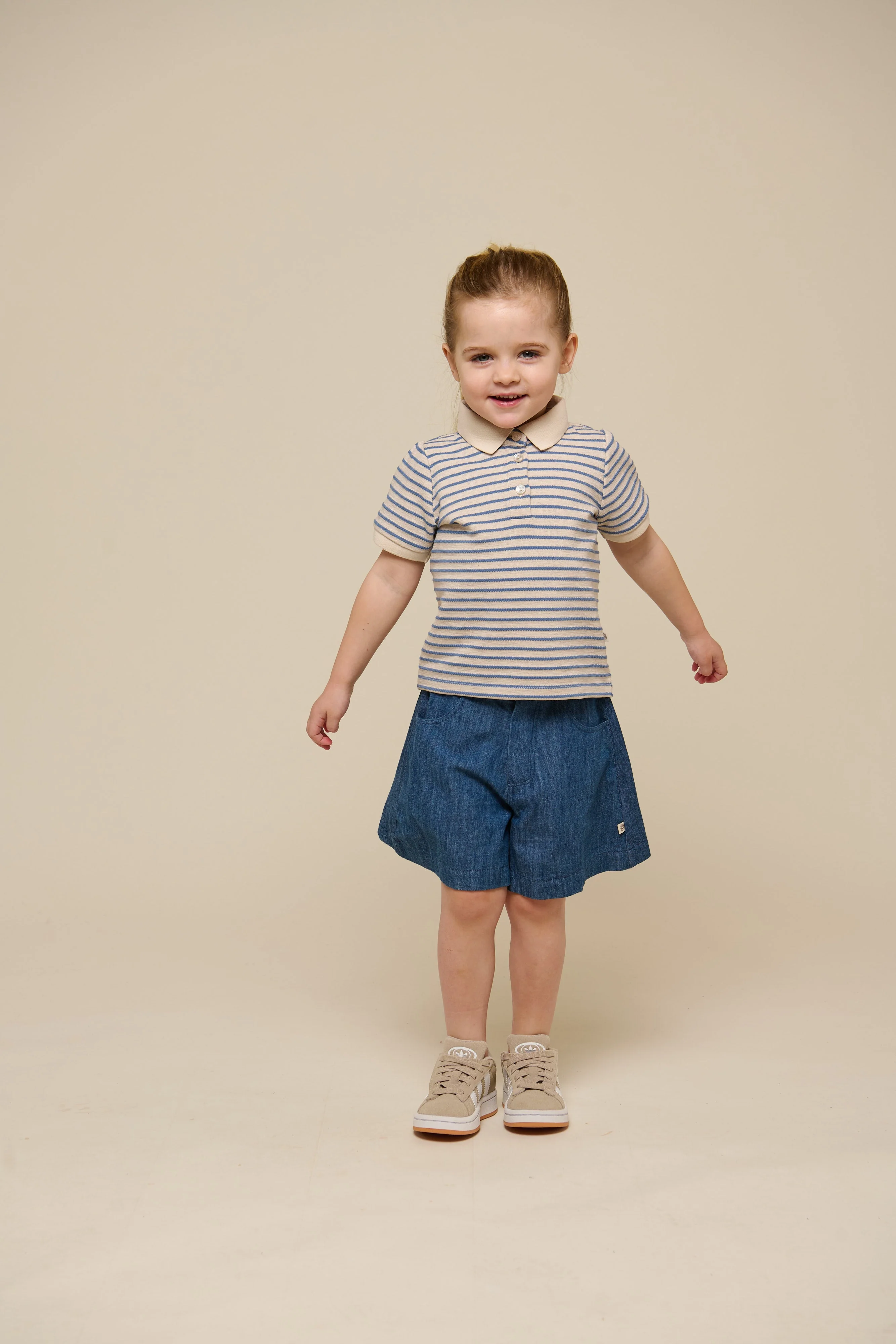 Ausgestellte leichte Denim-Shorts - Kids - Blue Denim | 101053 Isabella - Image 2