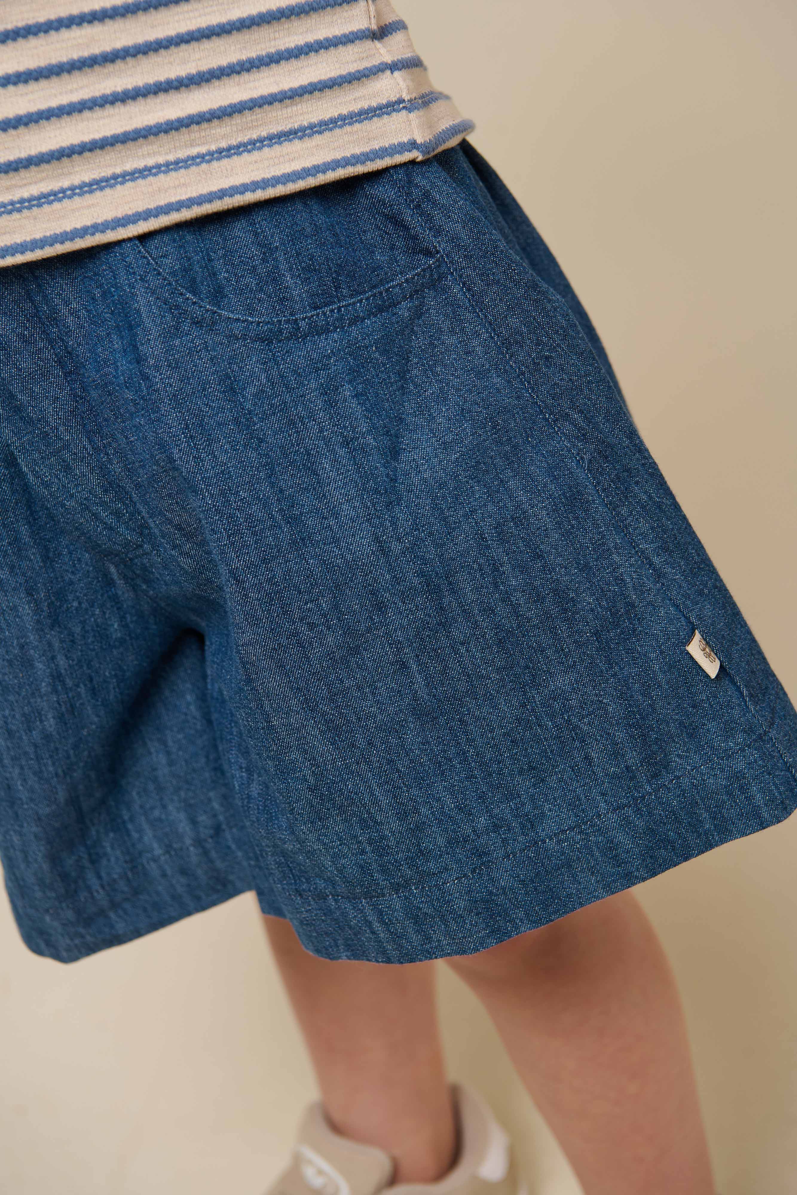 Ausgestellte leichte Denim-Shorts - Kids - Blue Denim | 101053 Isabella - Image 5