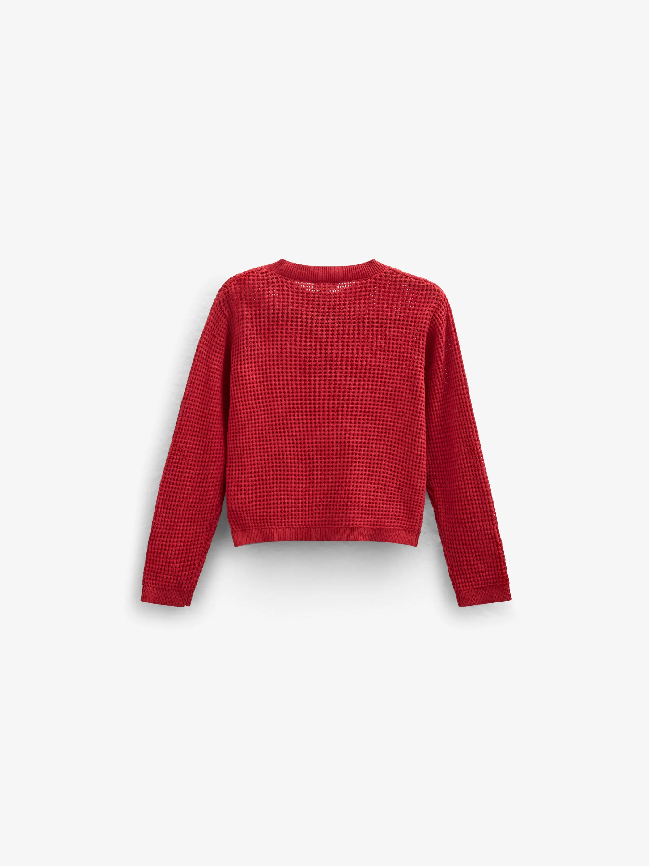Baumwoll-Strickjacke - Kids - Cherry Red | 101269 Katie - Image 3