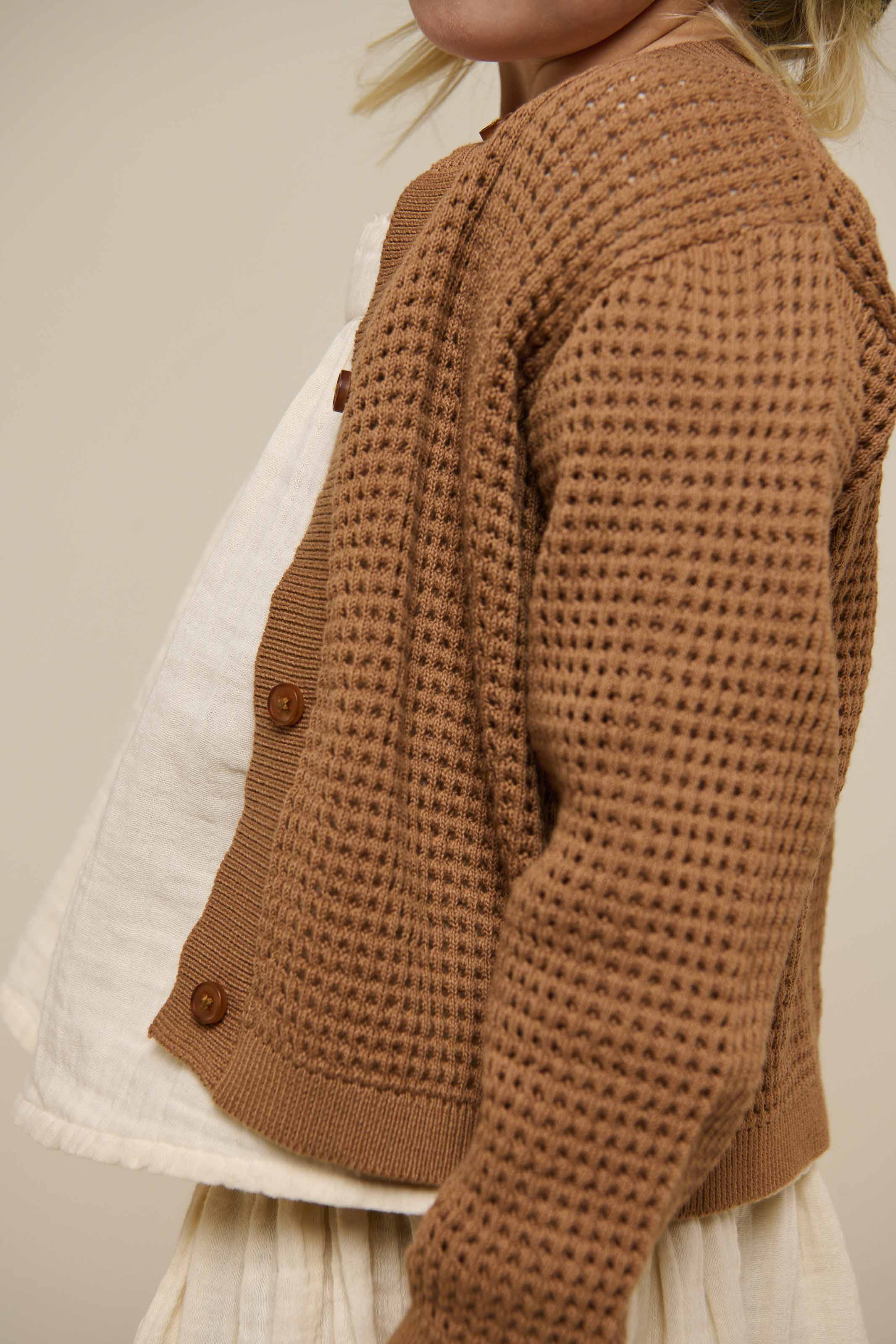 Baumwoll-Strickjacke - Kids - Coconut | 101271 Katie - Image 4