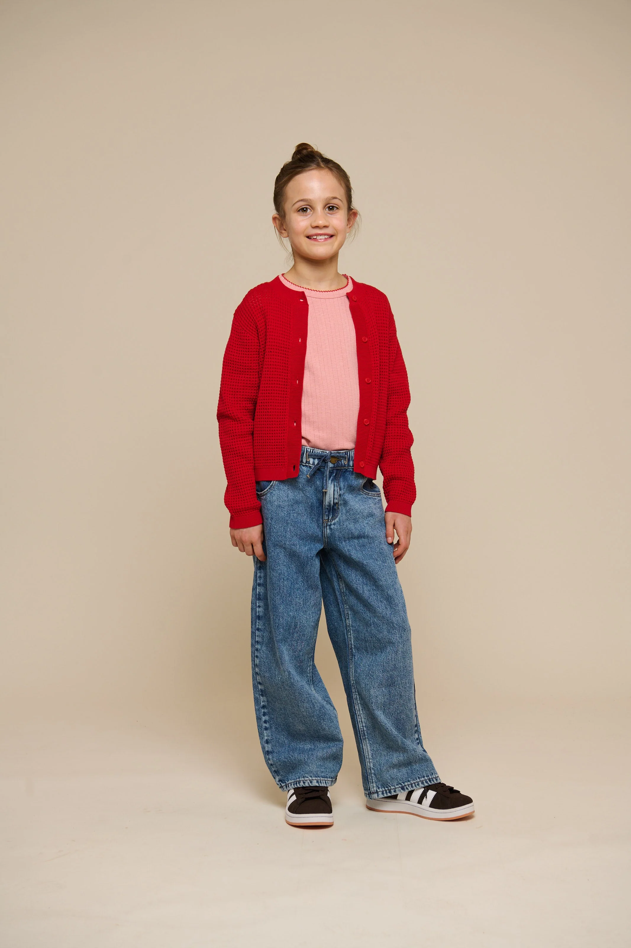 Baumwoll-Strickjacke - Tween - Cherry Red | 101270 Katie - Image 2