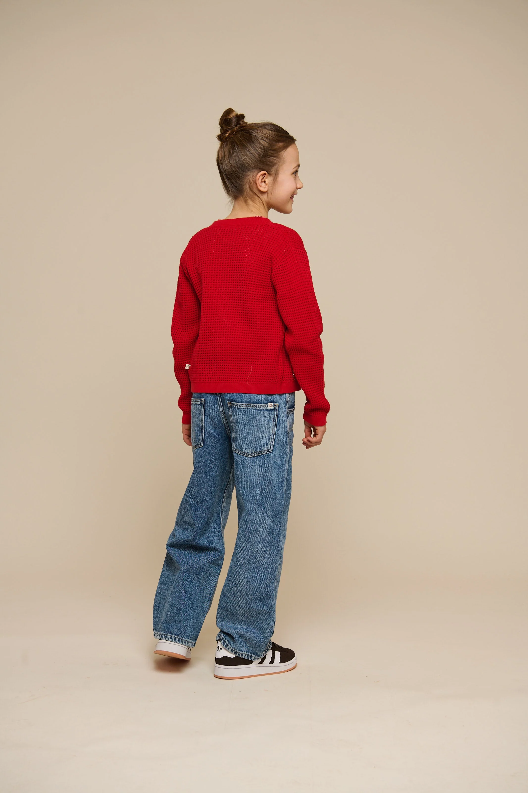 Baumwoll-Strickjacke - Tween - Cherry Red | 101270 Katie - Image 5