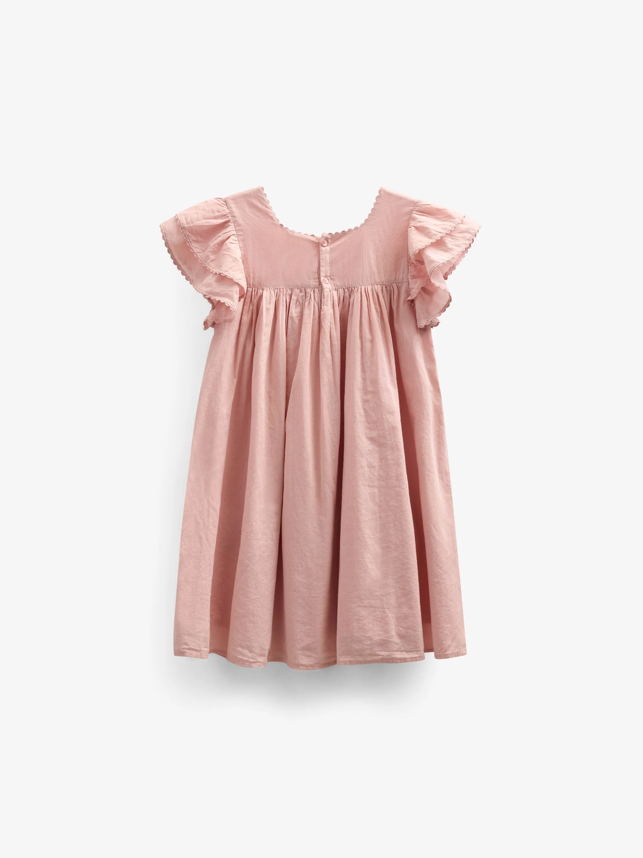 Baumwollkleid mit Zick Zack Rüsche - Kids - Rose Tan | 101034 Alma - Image 3