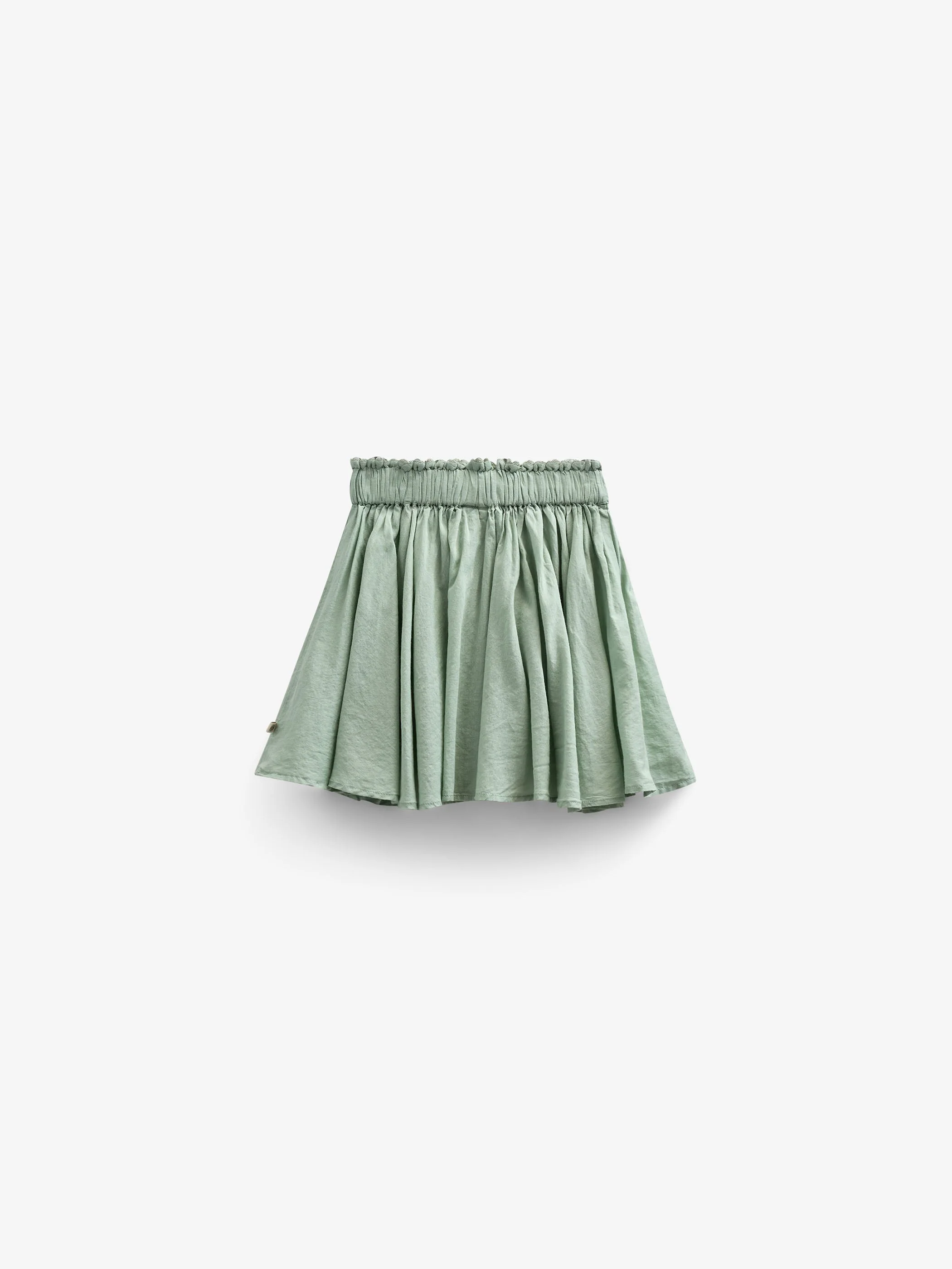 Baumwollrock mit Zick Zack Rüsche - Kids - Dusty Green | 101038 Alma - Image 3