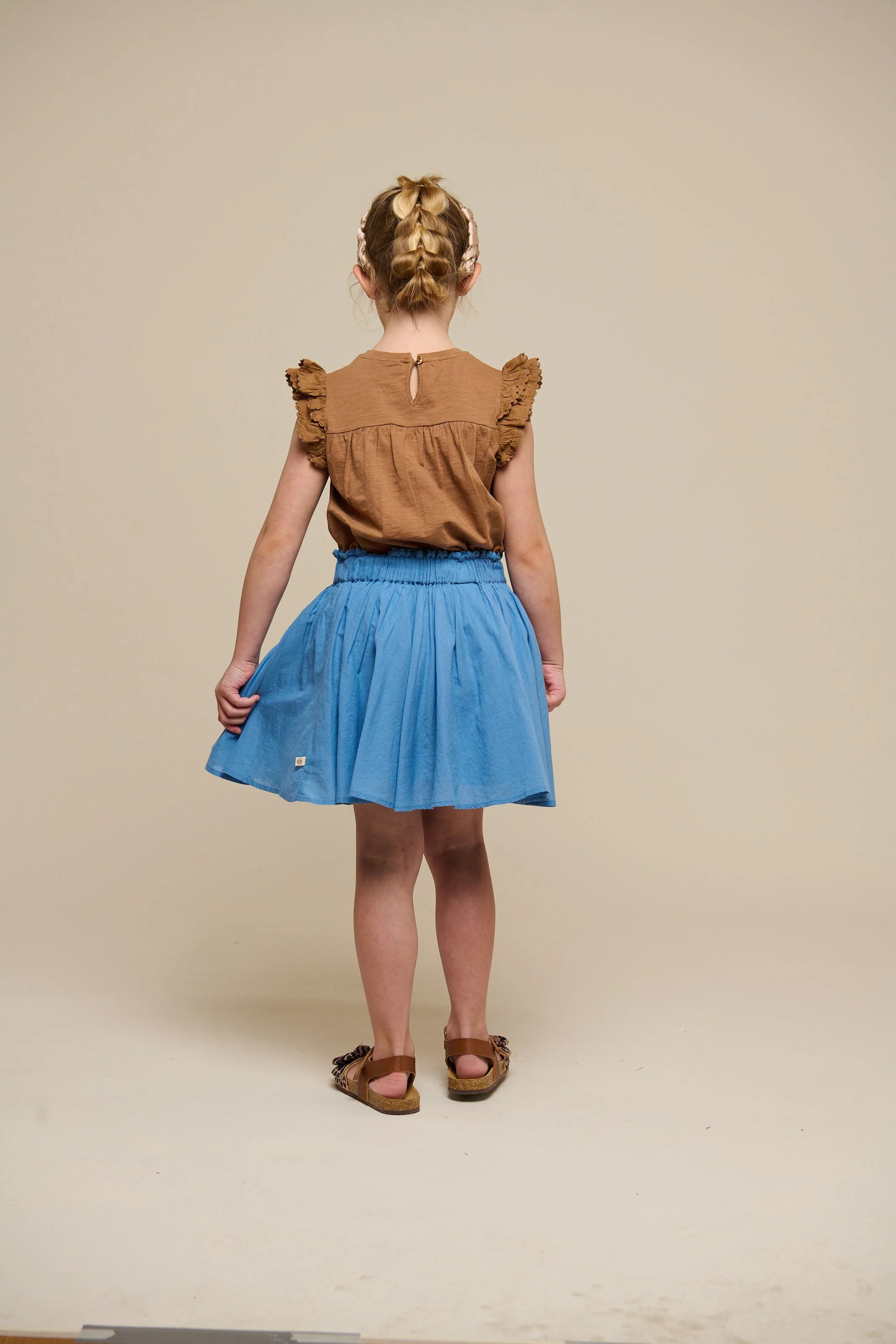 Baumwollrock mit Zick Zack Rüsche - Tween - Dusty Blue | 101070 Alma - Image 5