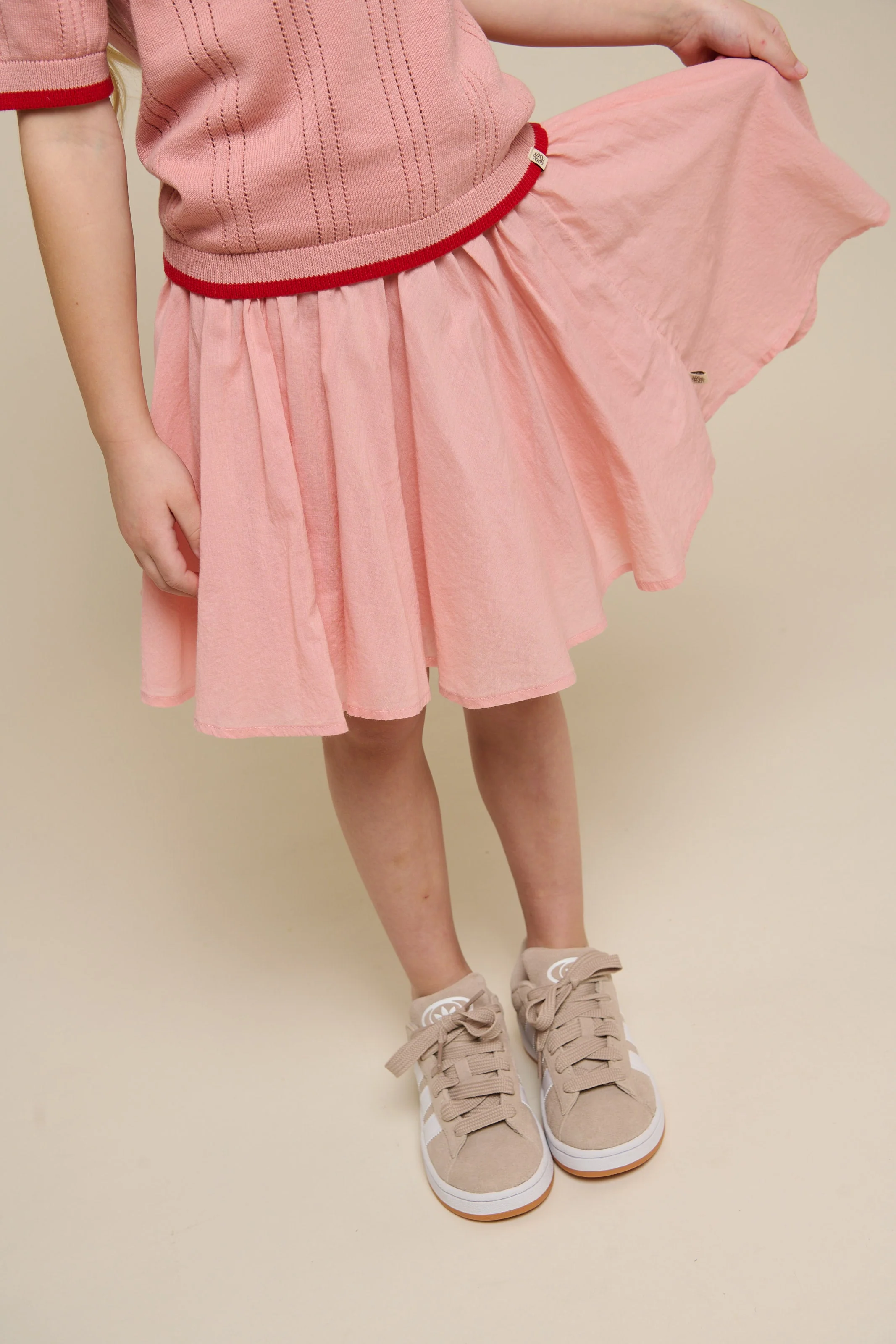 Baumwollrock mit Zick Zack Rüsche - Tween - Rose Tan | 101068 Alma - Image 4