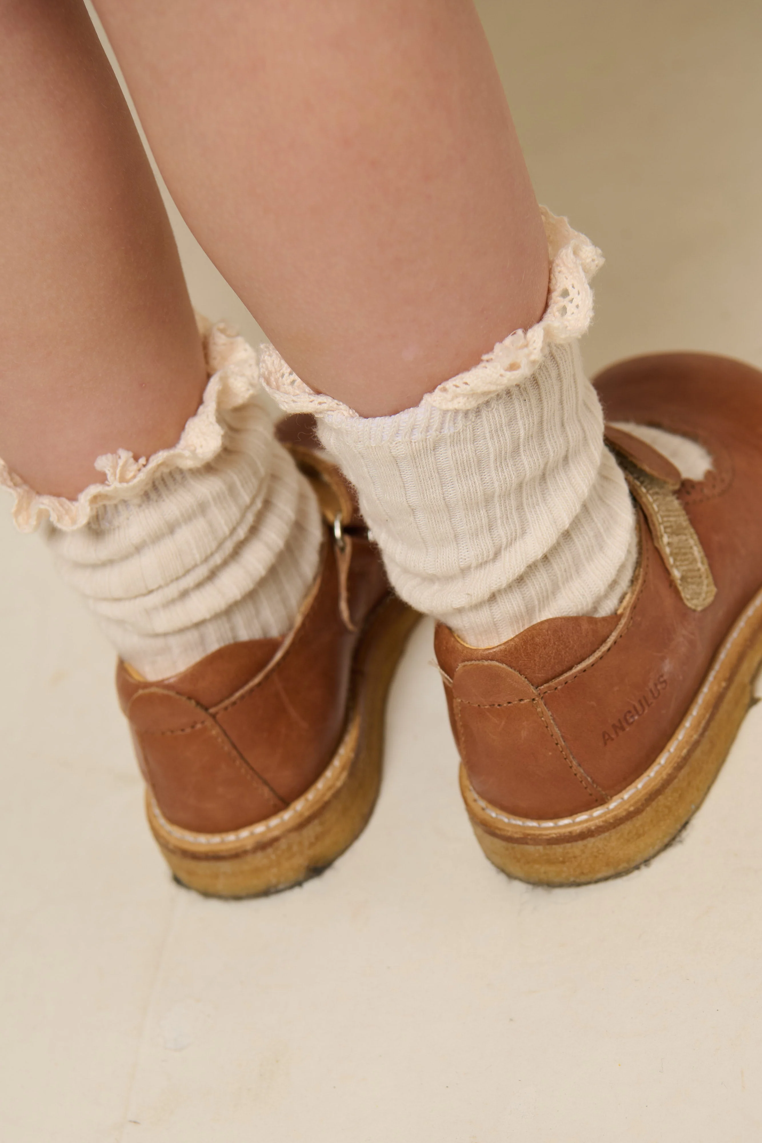 MP Baumwollsocken mit Spitzenrüsche - Kids - Light Beige | 101393 MP Julia Socks - Image 2