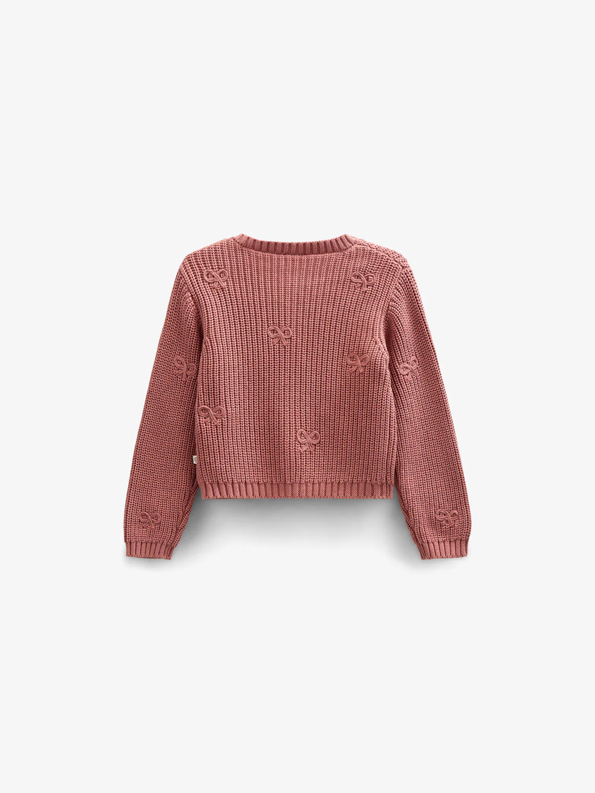 Baumwollstrickjacke mit Schleifen - Kids - Old Rose | 100792 Freya - Image 3