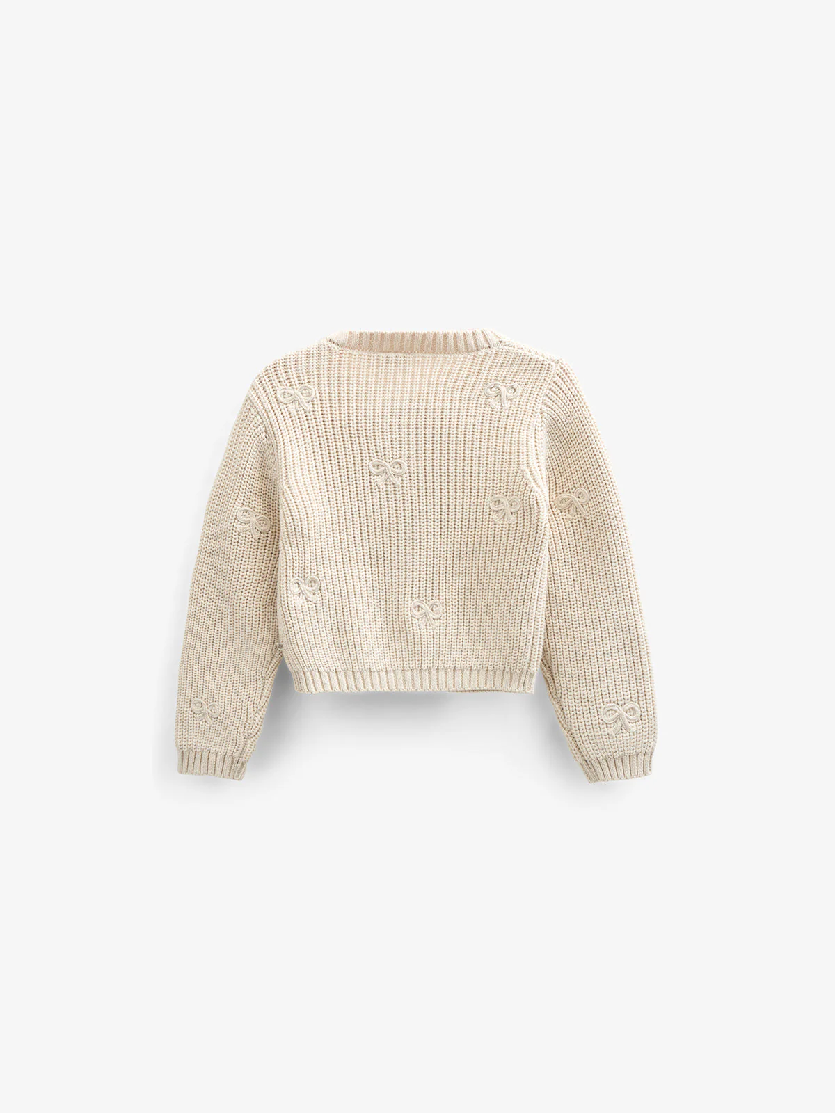 Baumwollstrickjacke mit Schleifen - Tween - Nature | 100791 Freya - Image 3