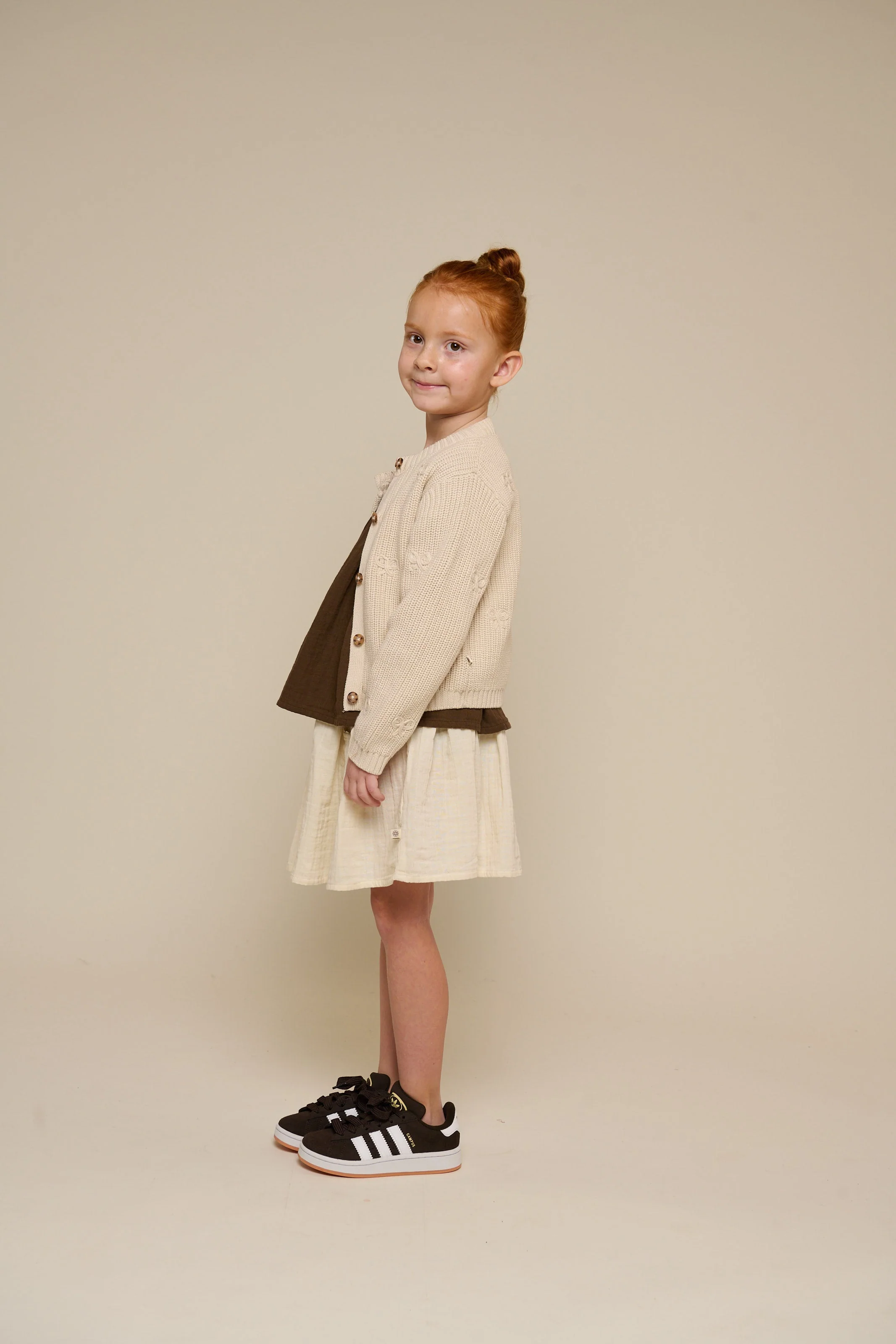 Baumwollstrickjacke mit Schleifen - Tween - Nature | 100791 Freya - Image 6