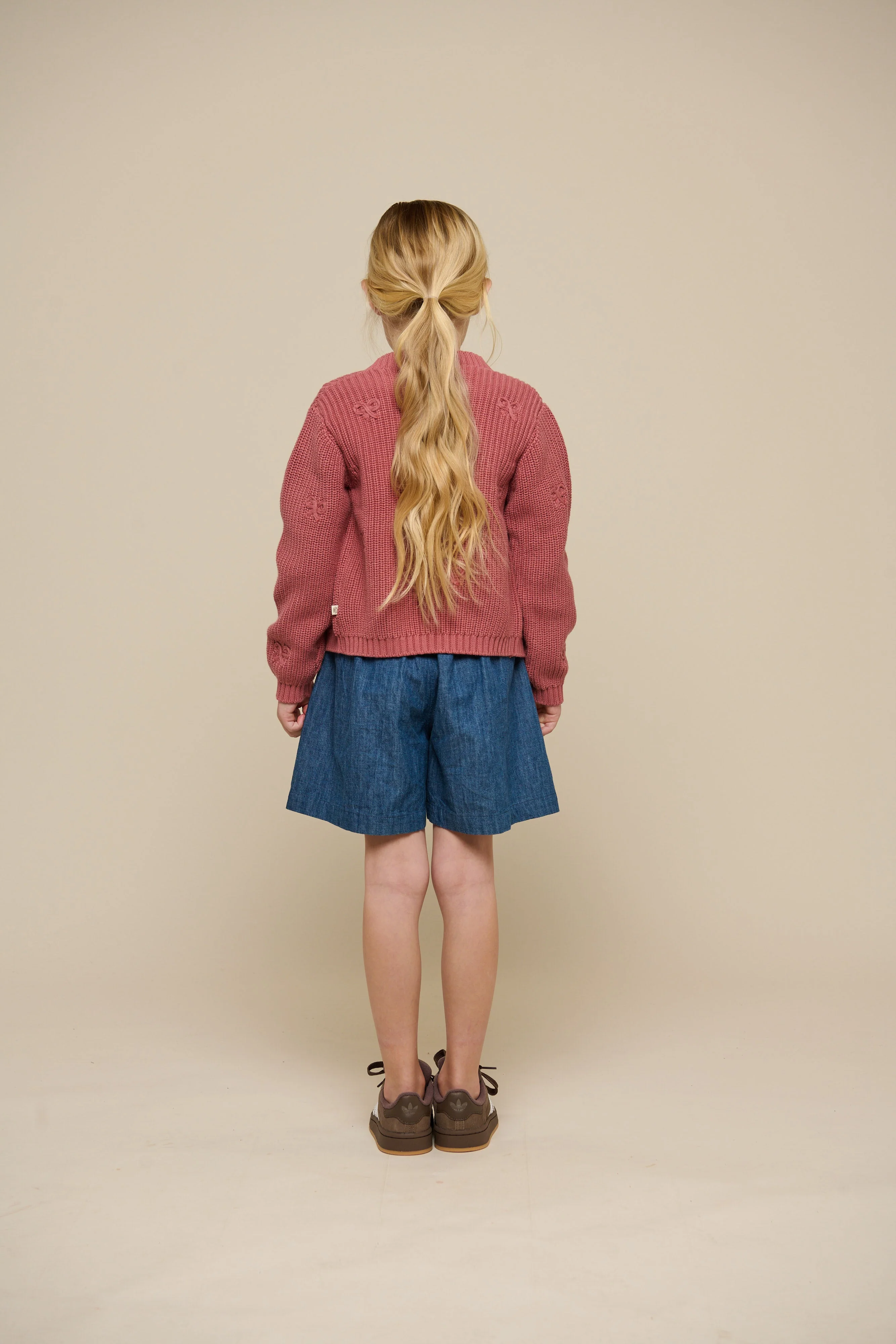 Baumwollstrickjacke mit Schleifen - Tween - Old Rose | 100793 Freya - Image 5