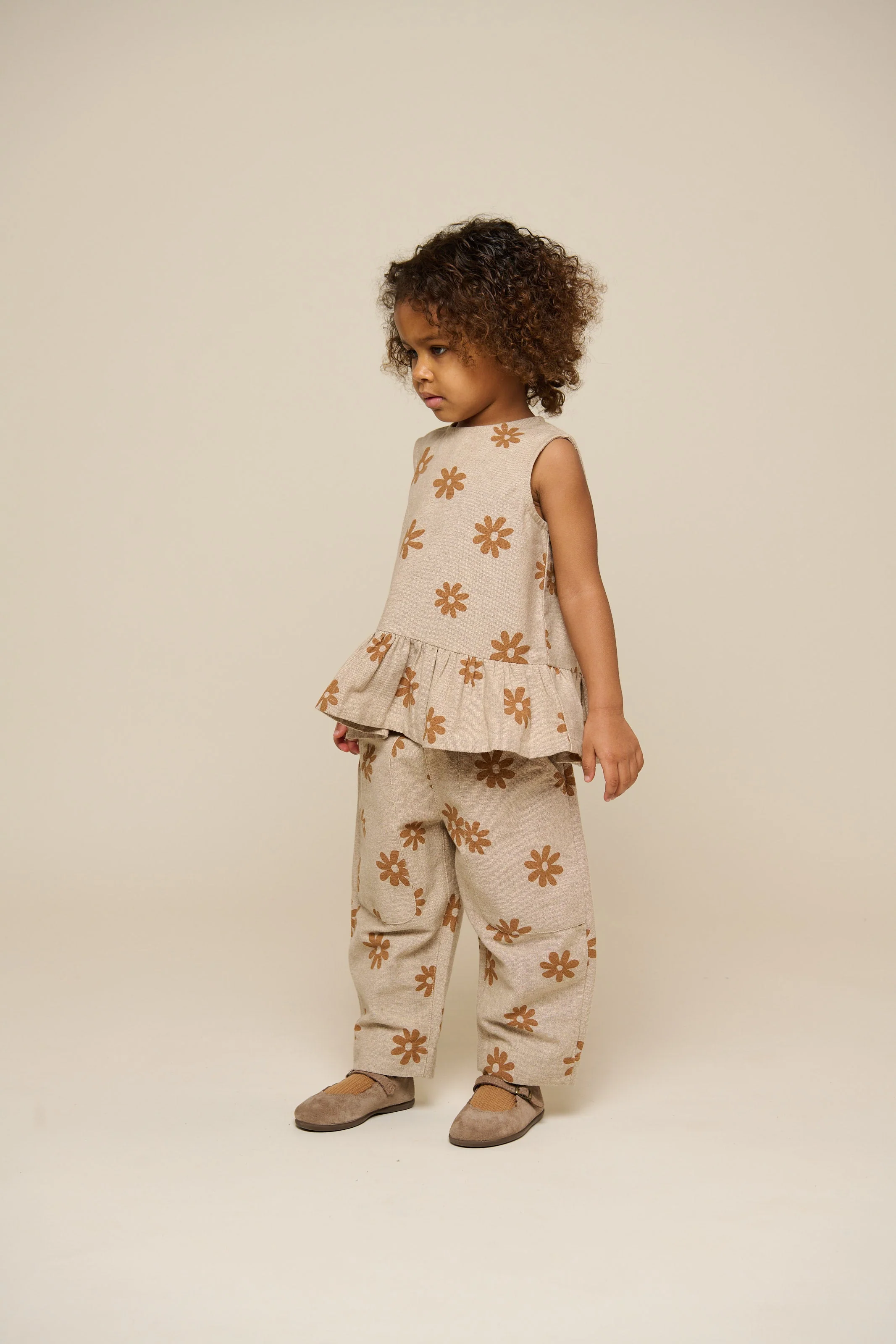 Bedruckte Baumwollhose - Kids - Sand | 101207 Molly - Image 2