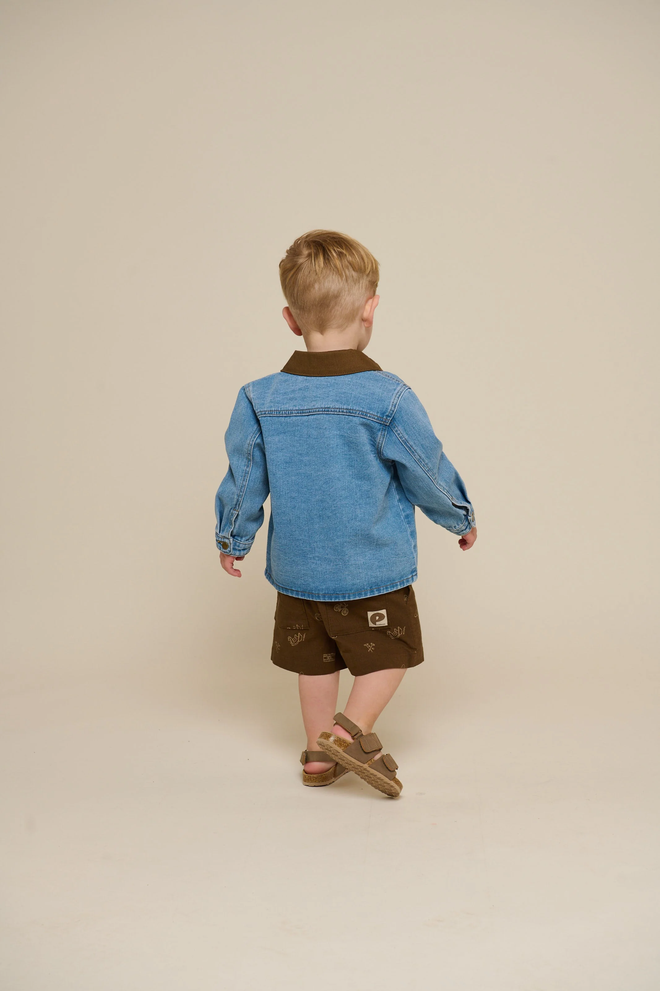Bedruckte Leinenmix Shorts - Kids - Dark Brown | 101171 William - Image 5