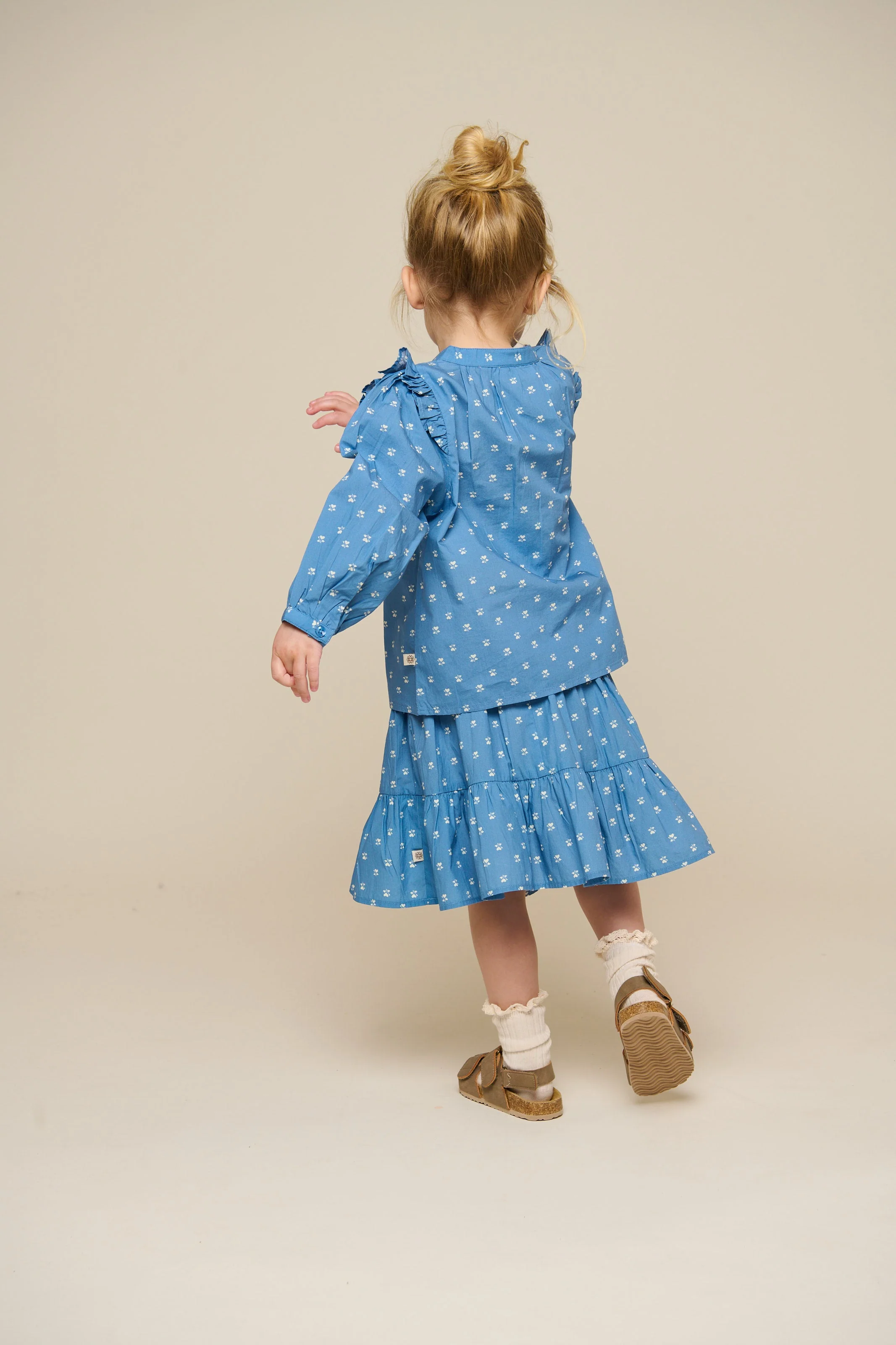 Bedruckte Popeline-Hemdbluse - Kids - Dusty Blue | 101056 Camilla - Image 5