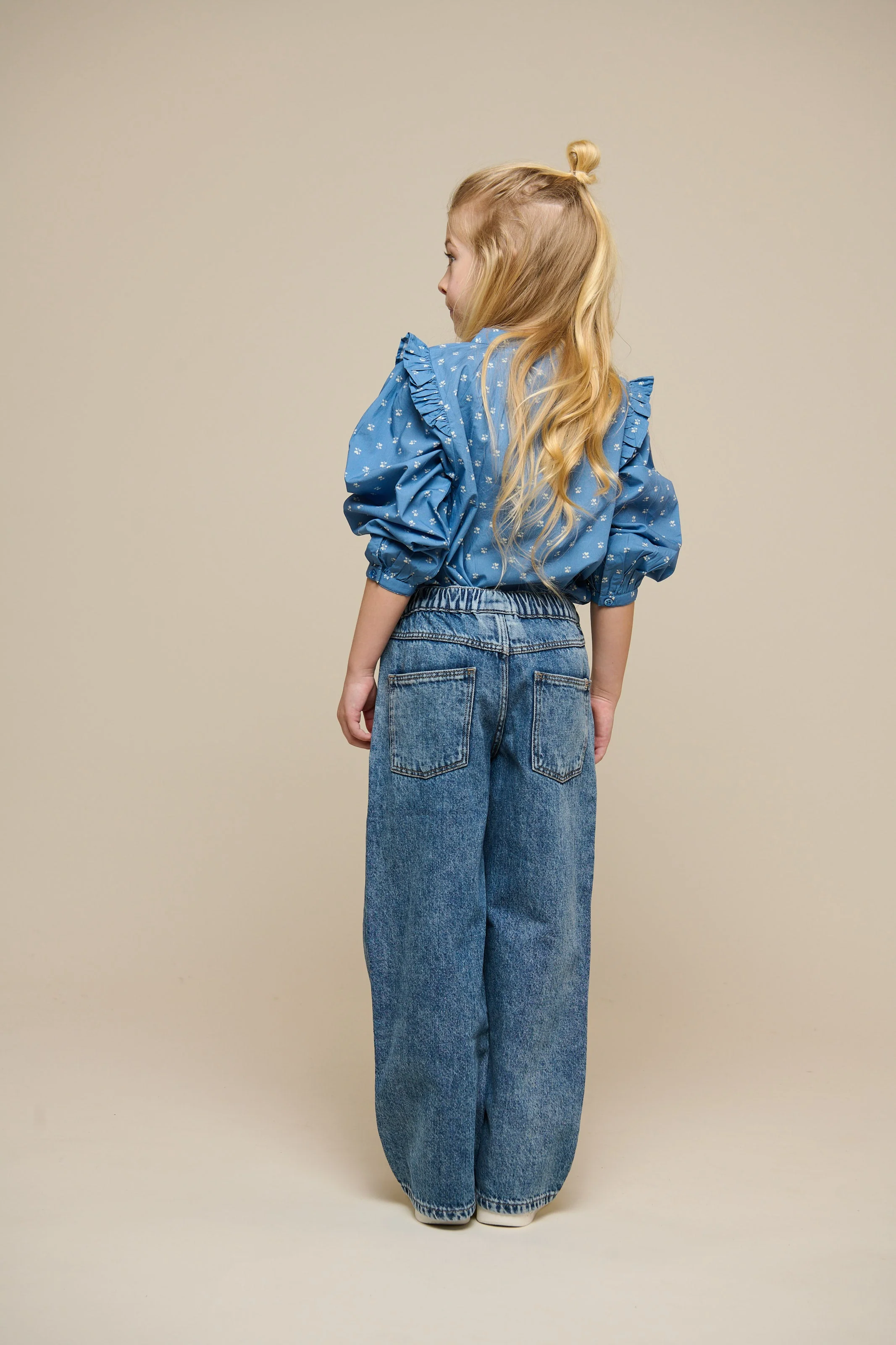 Bedruckte Popeline-Hemdbluse - Tween - Dusty Blue | 101087 Camilla - Image 5