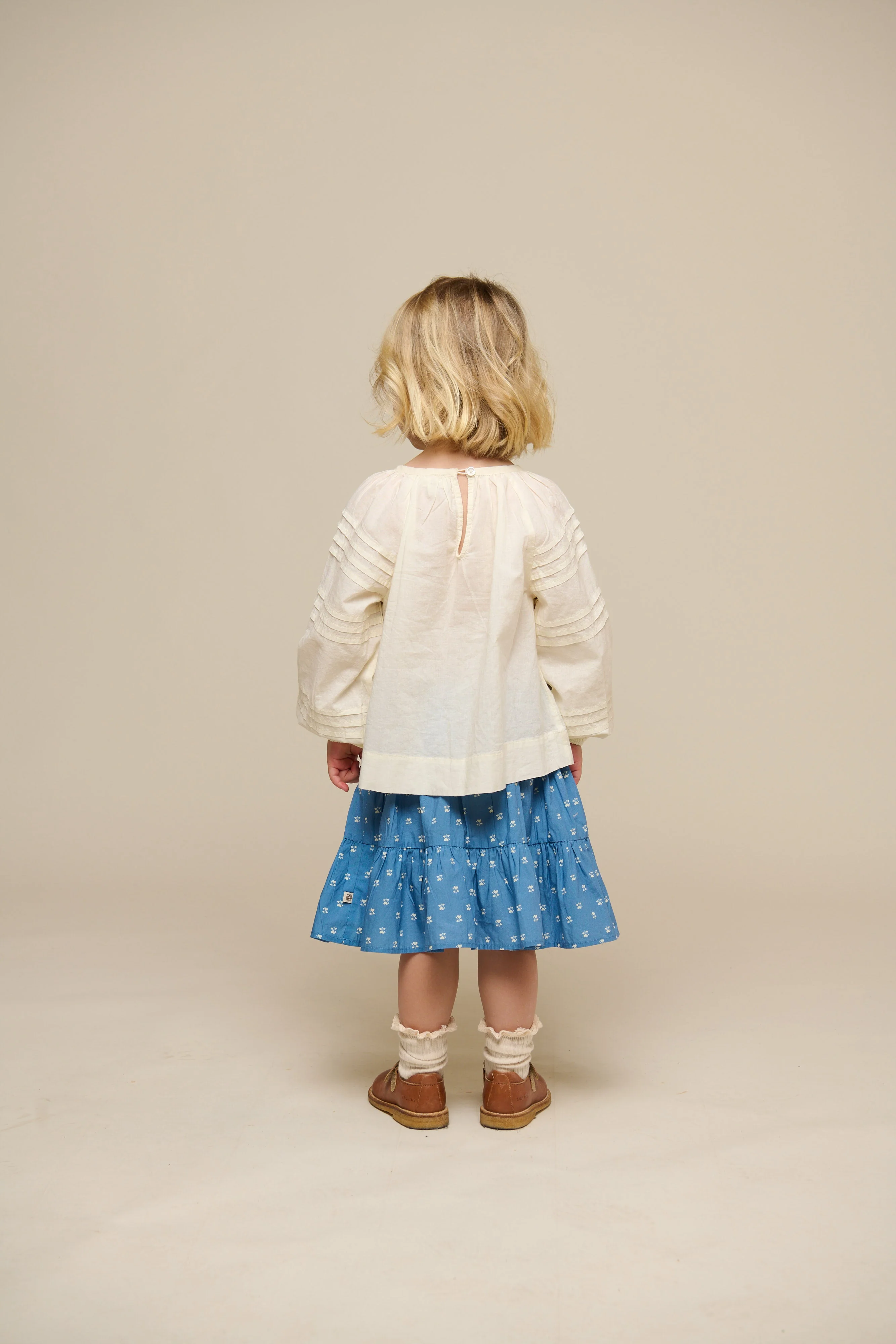 Bedruckter Popeline-Rock - Kids - Dusty Blue | 101054 Camilla - Image 5