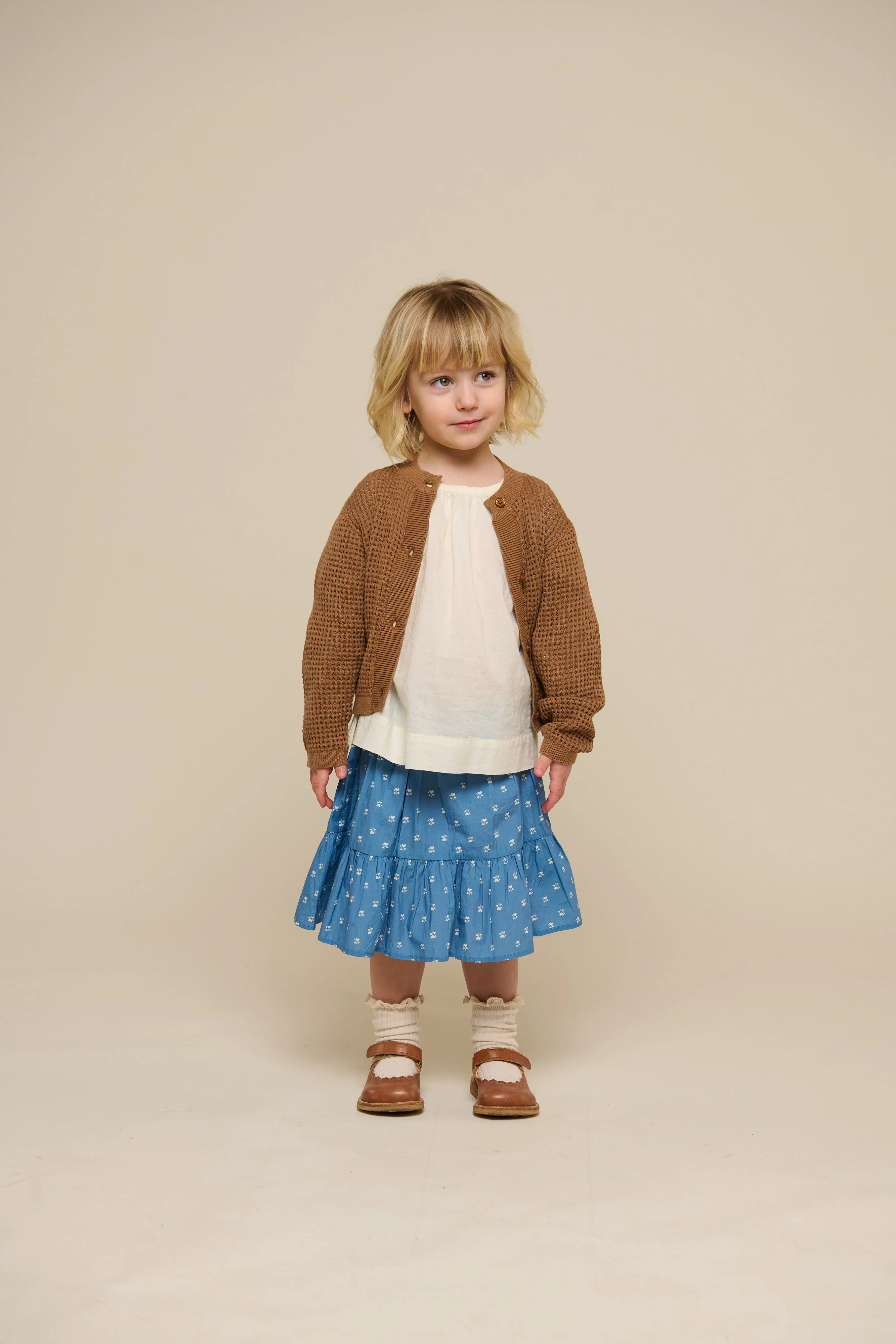 Bedruckter Popeline-Rock - Kids - Dusty Blue | 101054 Camilla - Image 6