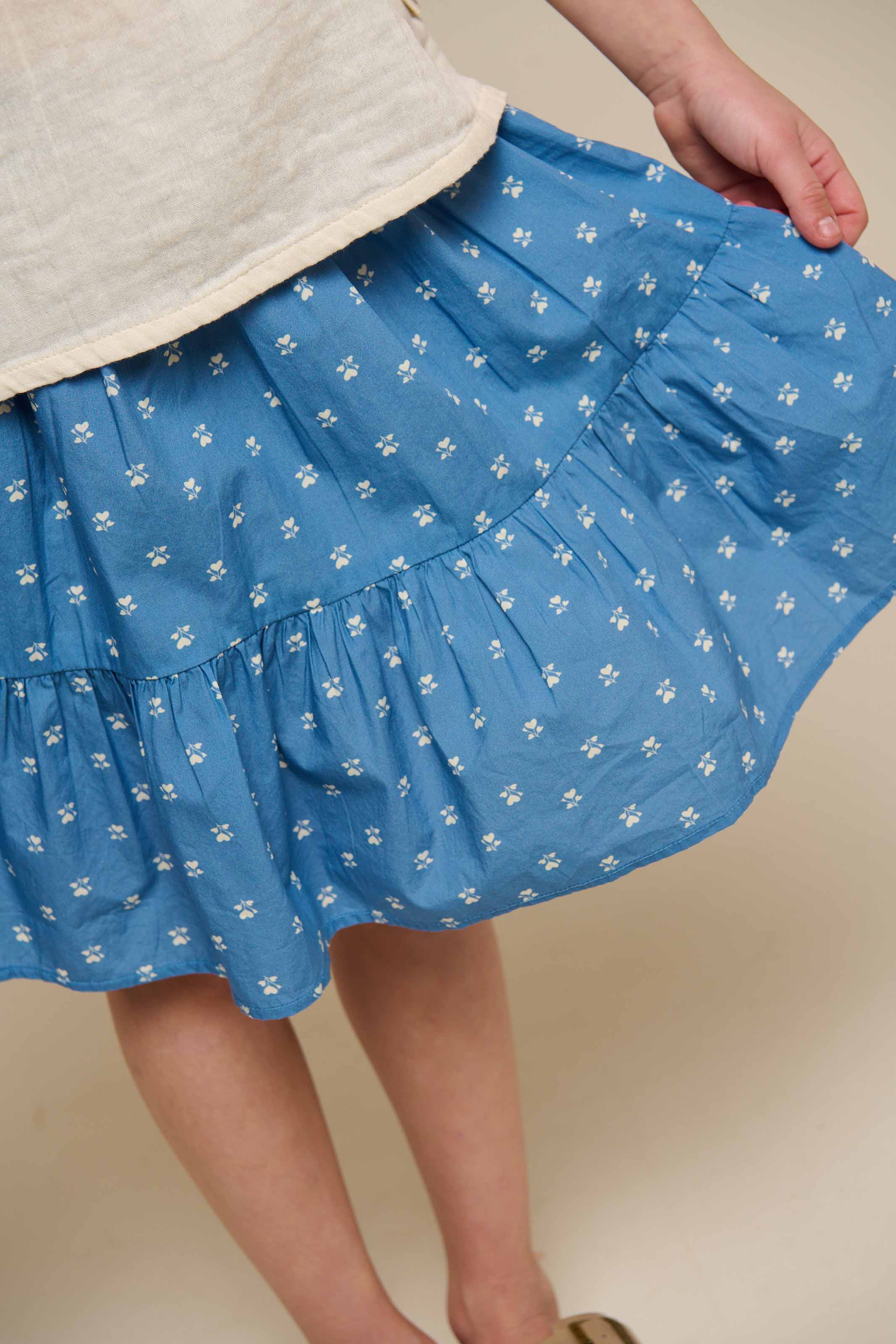 Bedruckter Popeline-Rock - Tween - Dusty Blue | 101085 Camilla - Image 4