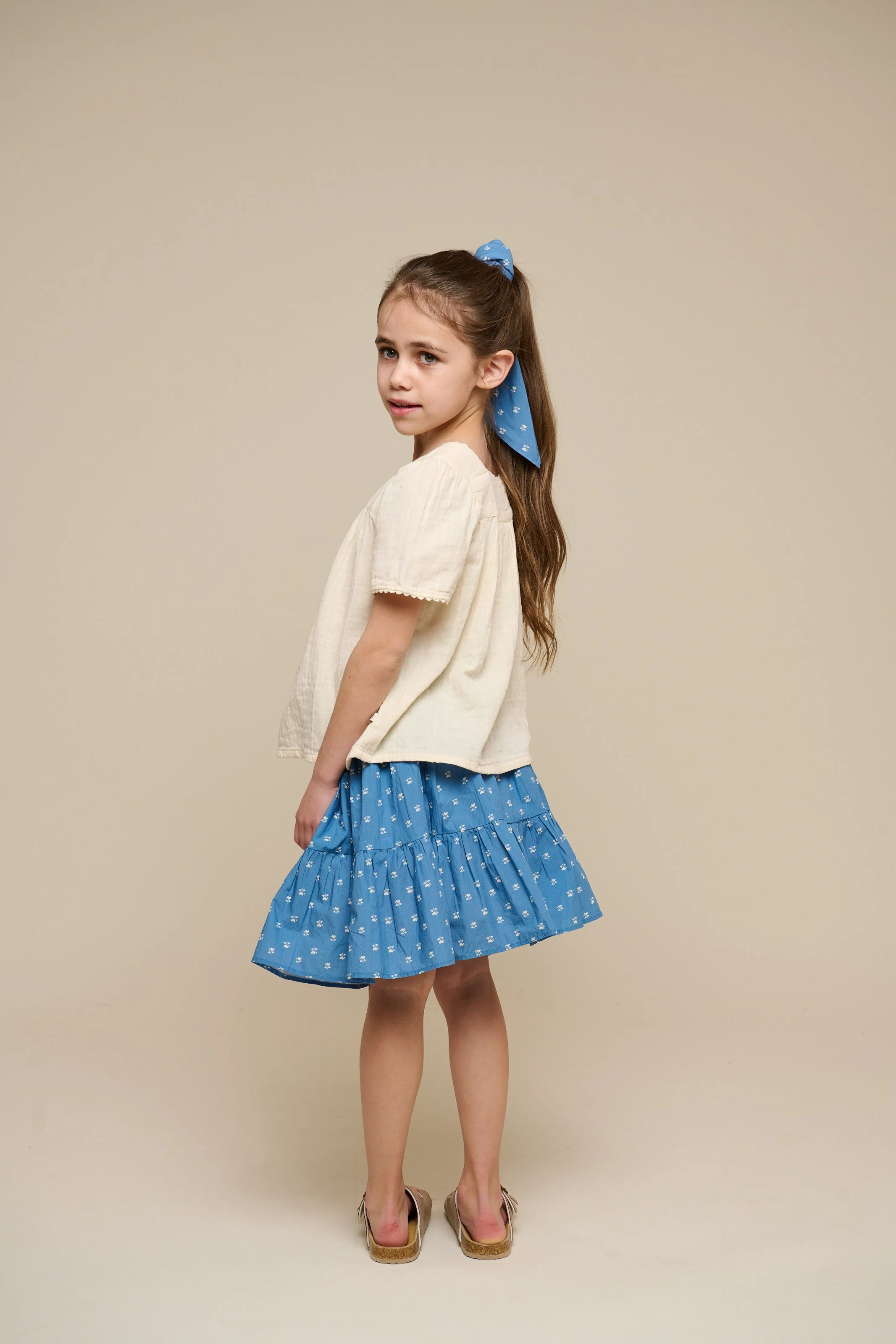 Bedruckter Popeline-Rock - Tween - Dusty Blue | 101085 Camilla - Image 5