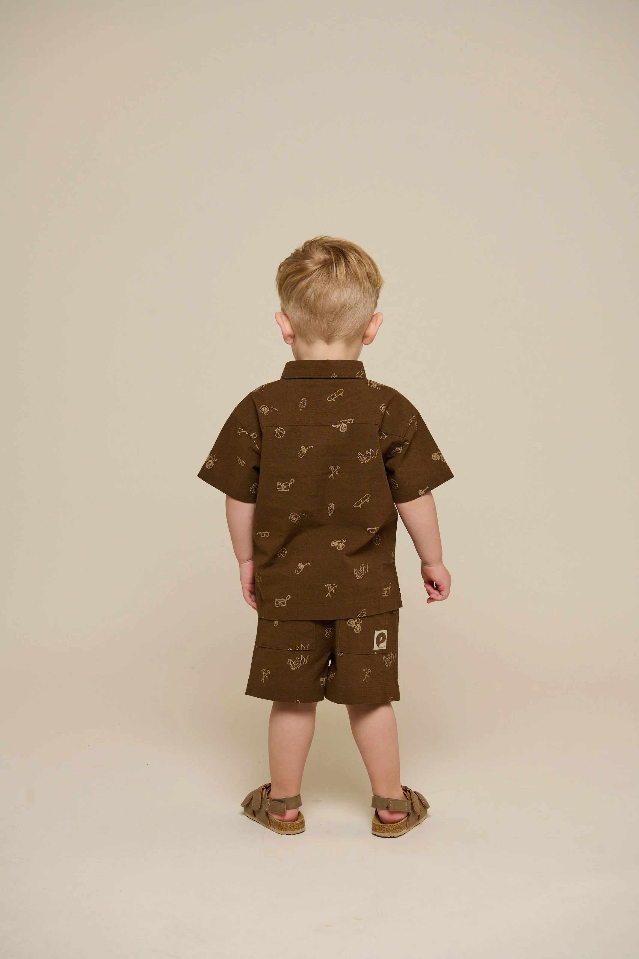 Bedrucktes Leinenmix Hemd - Kids - Dark Brown | 101167 William - Image 5