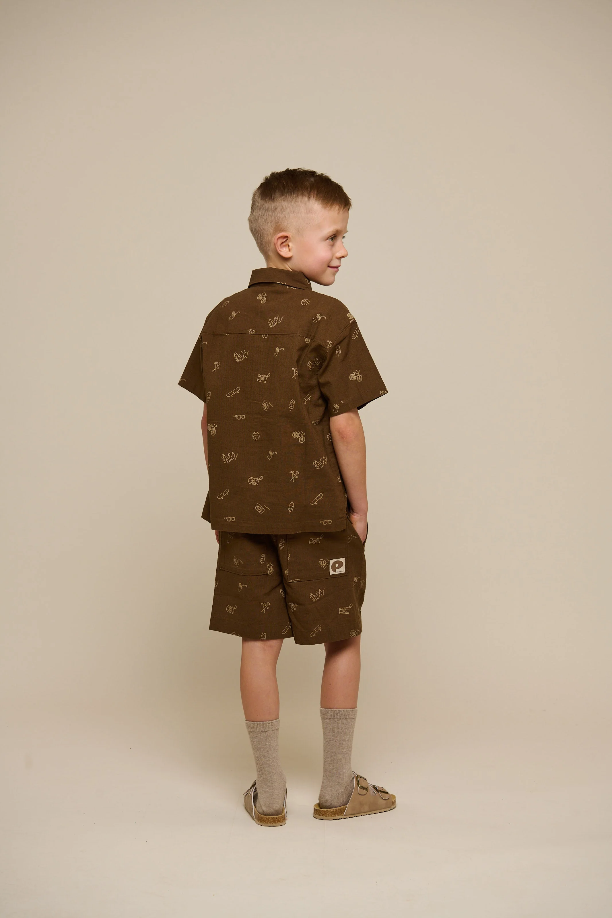 Bedrucktes Leinenmix Hemd - Tween - Dark Brown | 101168 William - Image 6