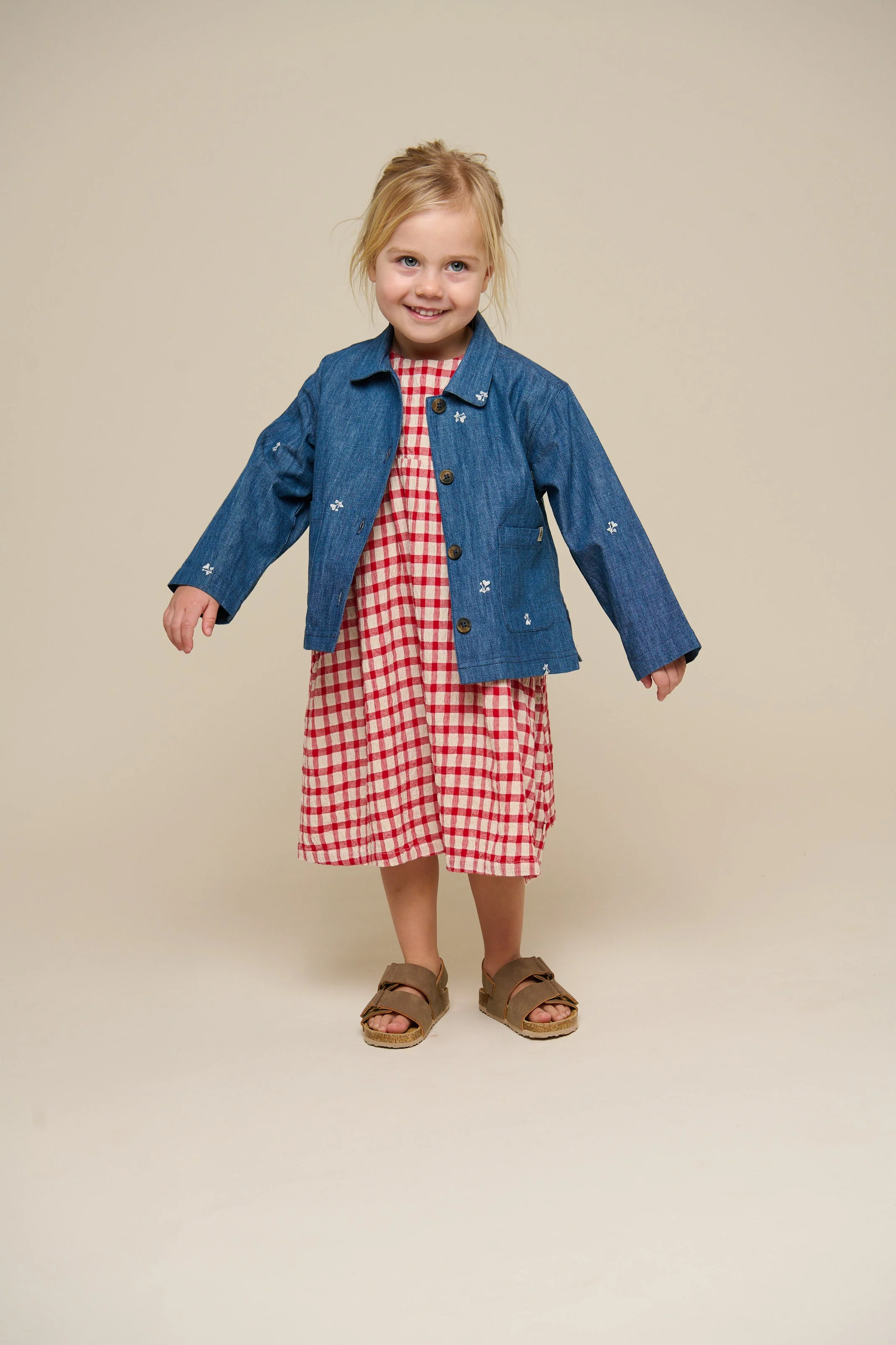 Bestickte Leichte Denim-Hemdenjacke - Kids - Blue Denim | 101051 Isabella - Image 2