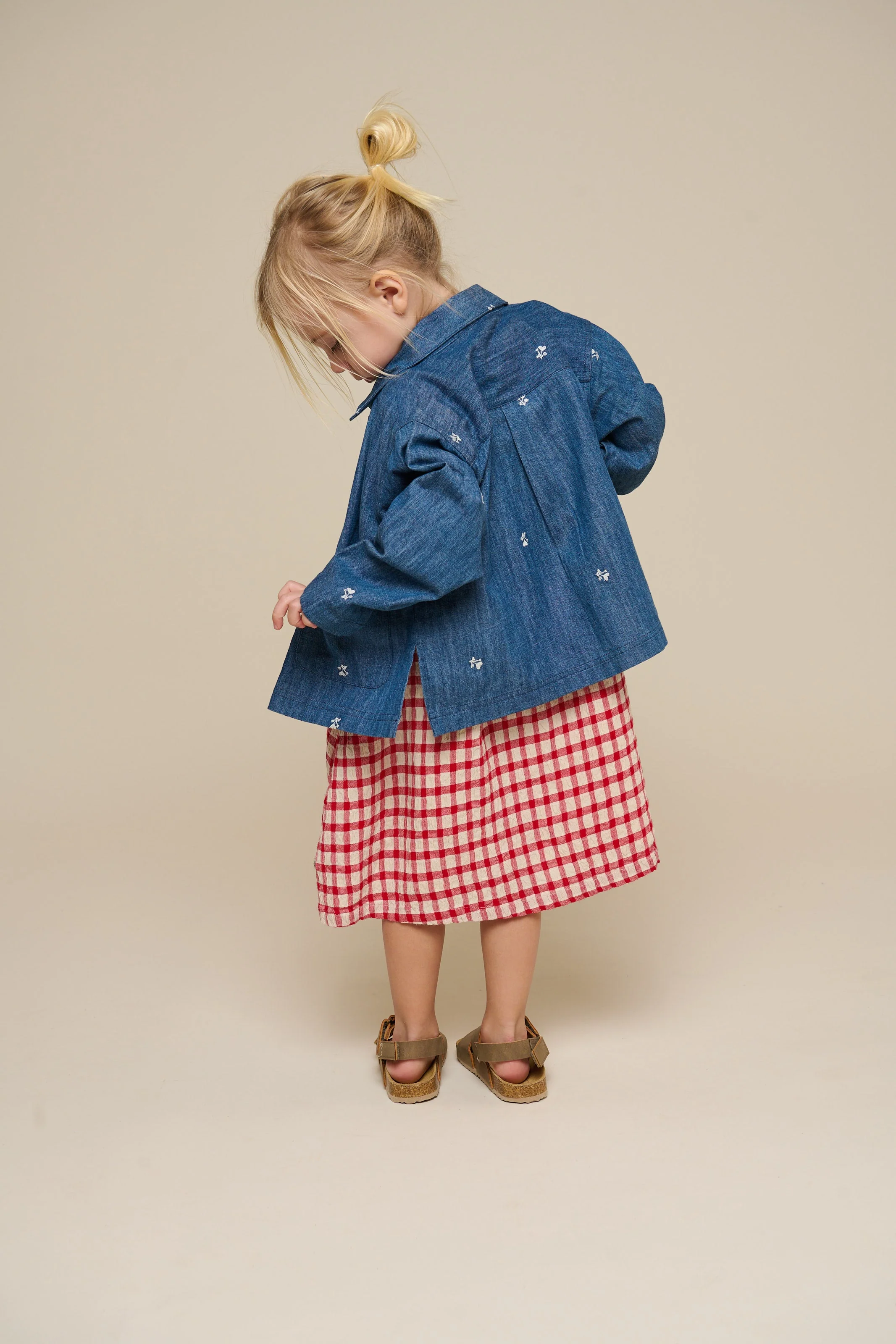 Bestickte Leichte Denim-Hemdenjacke - Kids - Blue Denim | 101051 Isabella - Image 6