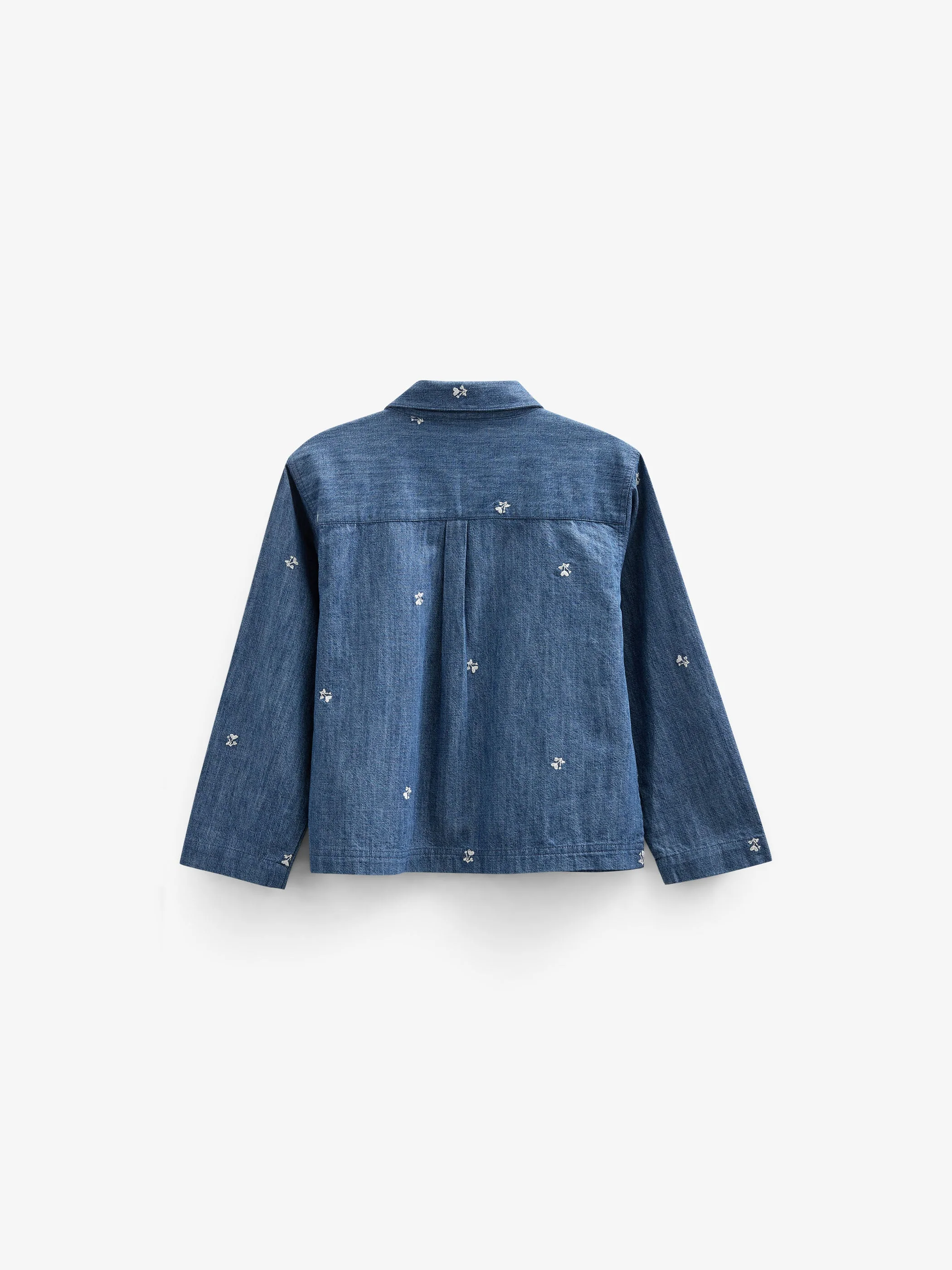 Bestickte Leichte Denim-Hemdenjacke - Tween - Blue Denim | 101082 Isabella - Image 3
