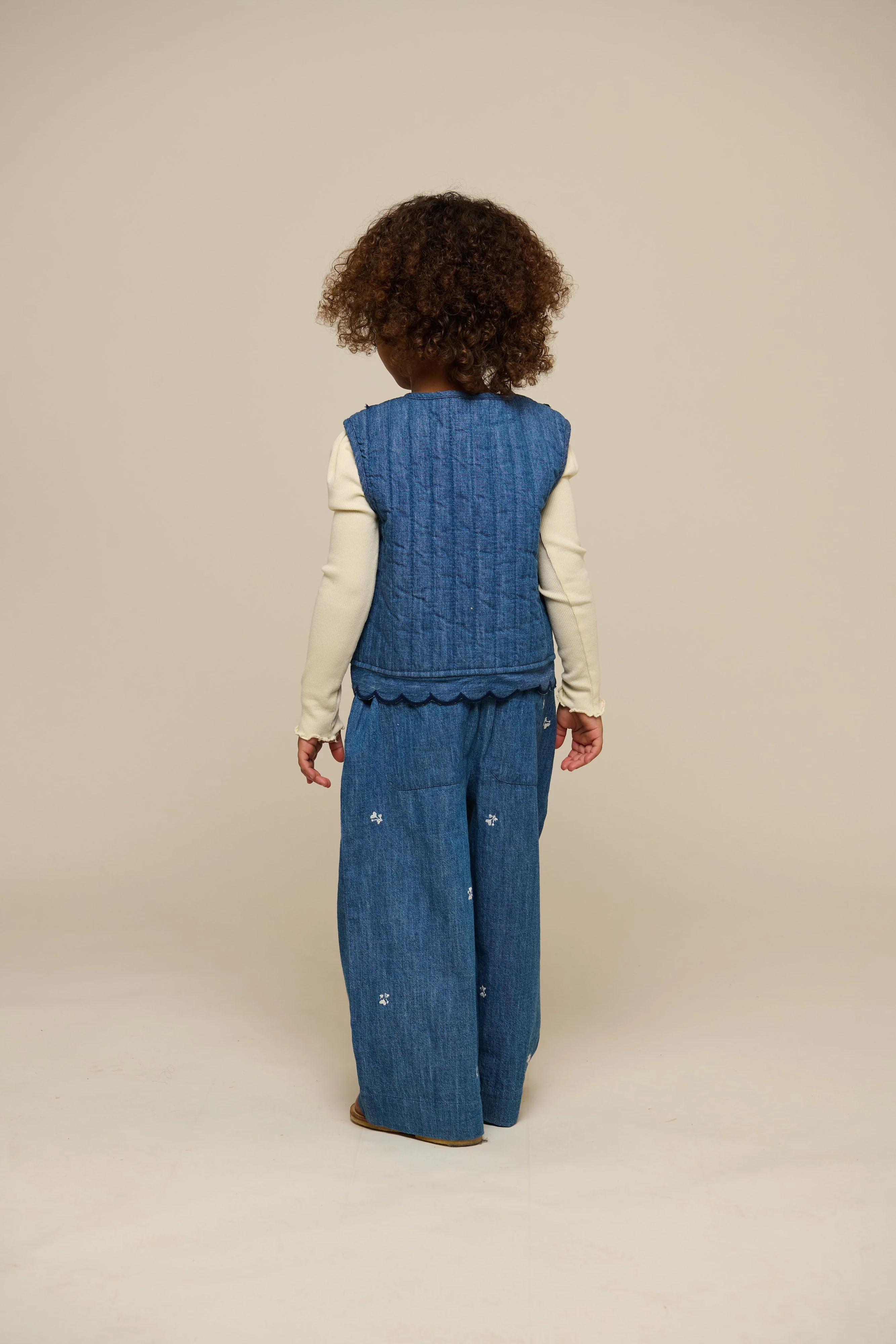 Bestickte Leichte Denim-Hose - Kids - Blue Denim | 101050 Isabella - Image 5