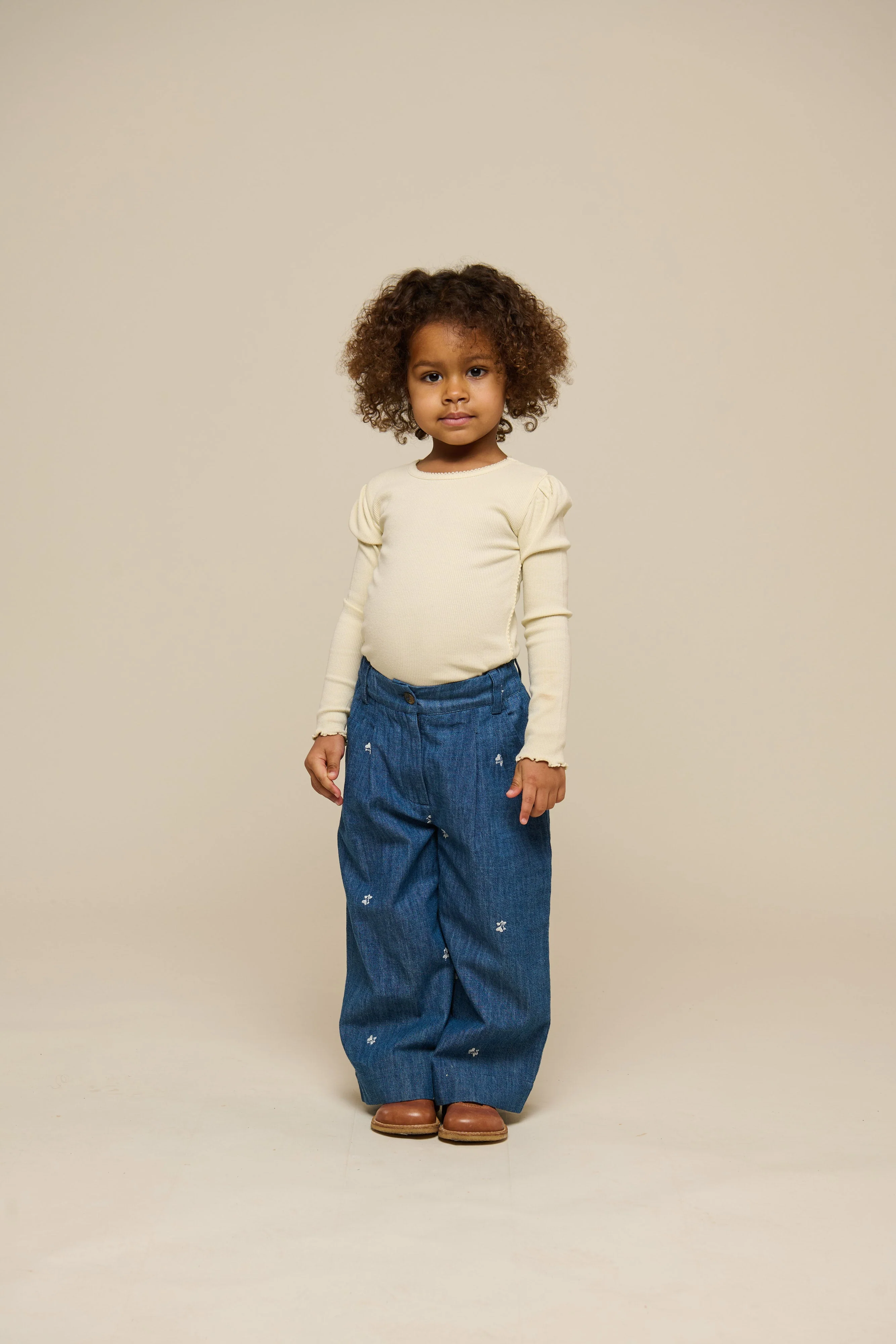 Bestickte Leichte Denim-Hose - Kids - Blue Denim | 101050 Isabella - Image 7