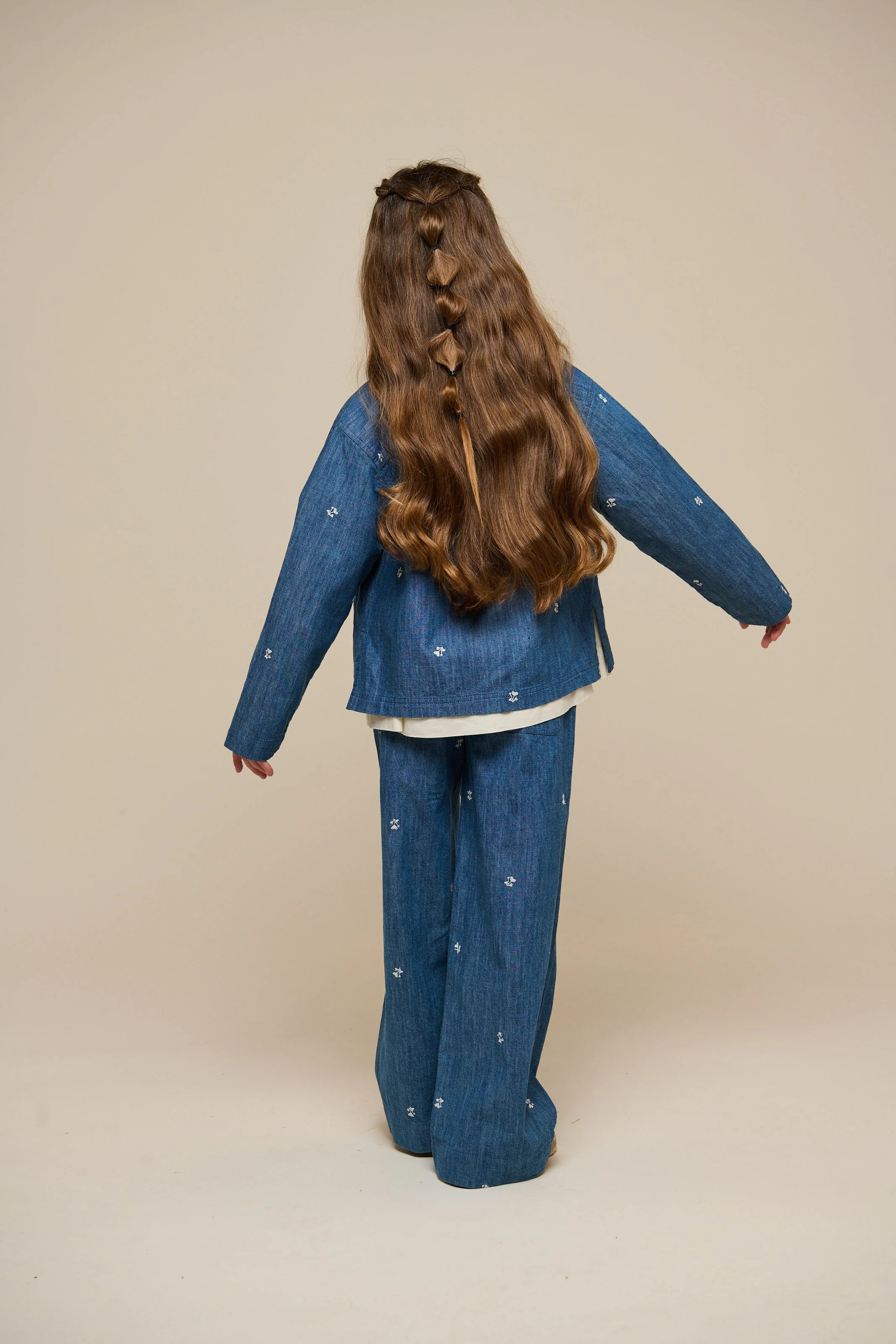 Bestickte Leichte Denim-Hose - Tween - Blue Denim | 101081 Isabella - Image 6