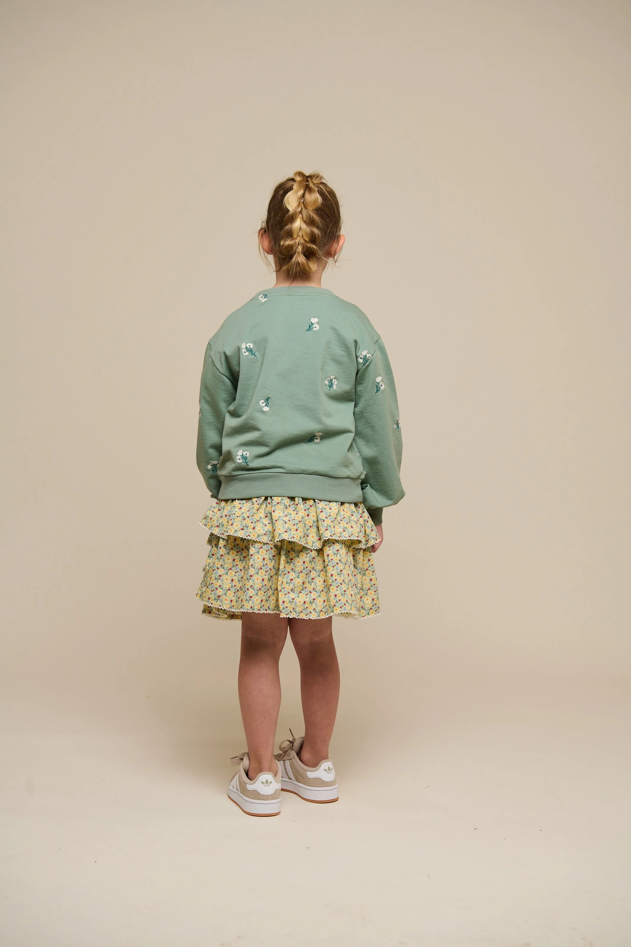 Besticktes Crewneck Sweatshirt - Tween - Dusty Green | 101212 Kimber - Image 5