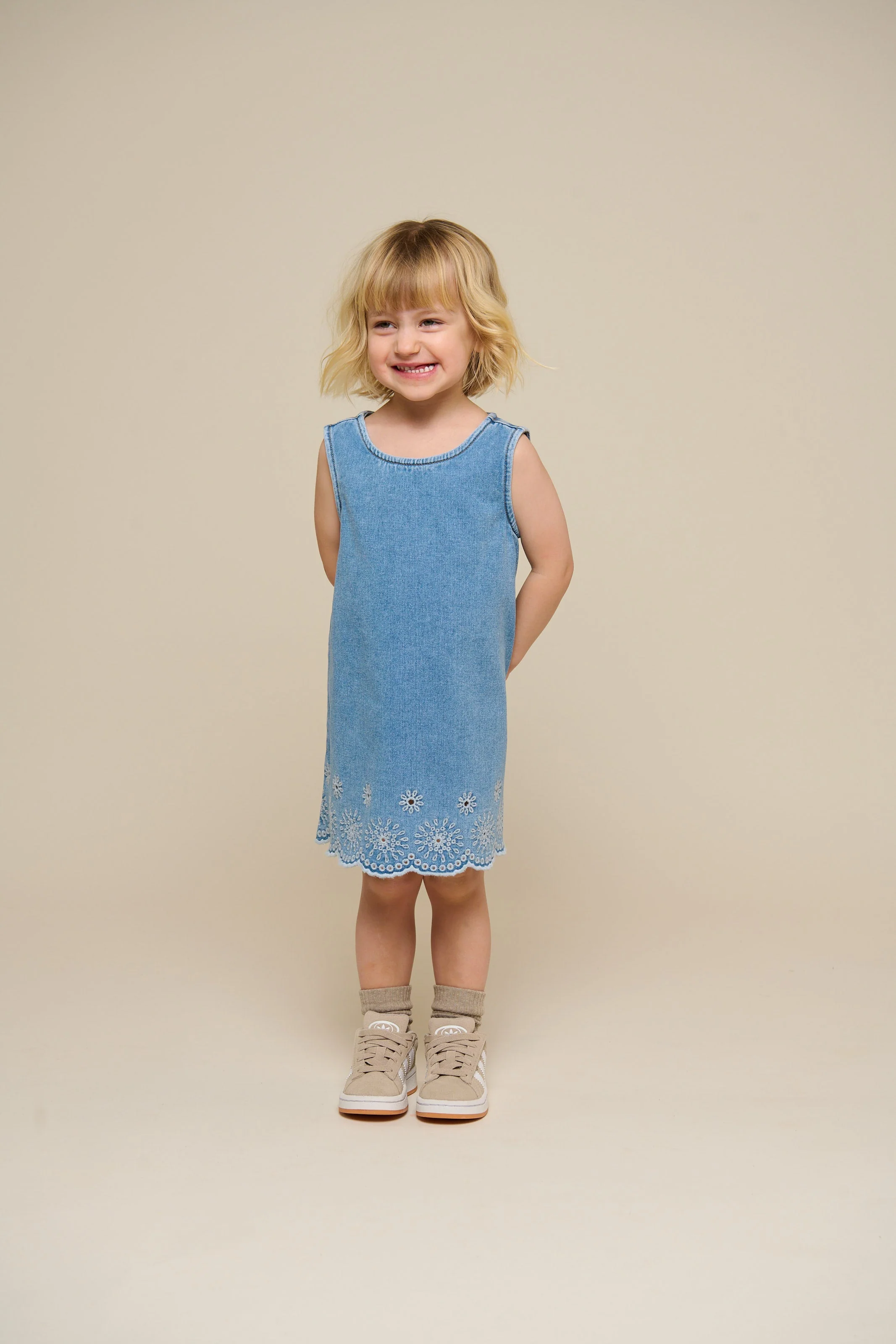 Besticktes Denim-Minikleid - Kids - Light Blue Denim | 101018 Vera - Image 5
