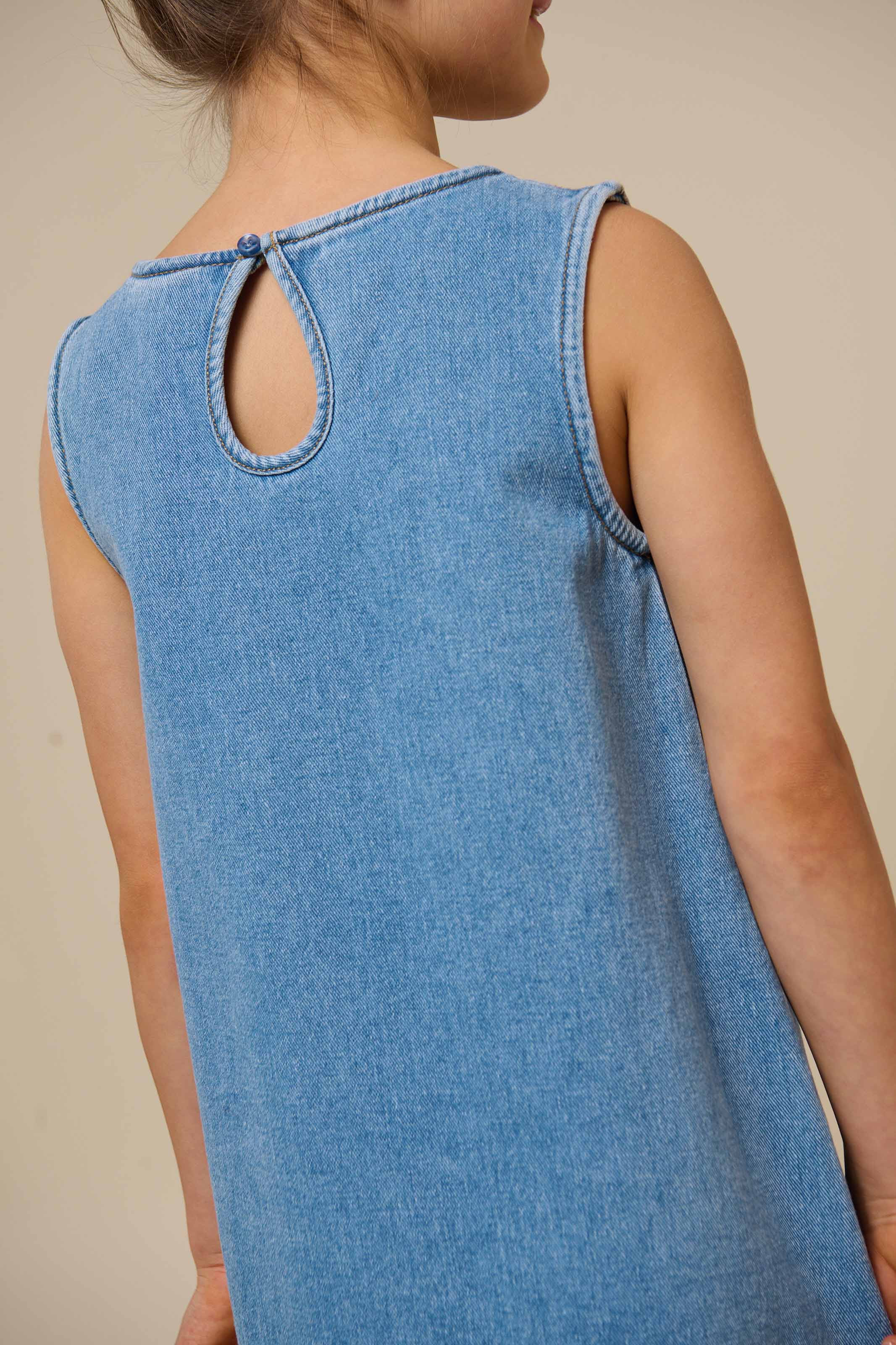 Besticktes Denim-Minikleid - Tween - Light Blue Denim | 101019 Vera - Image 7