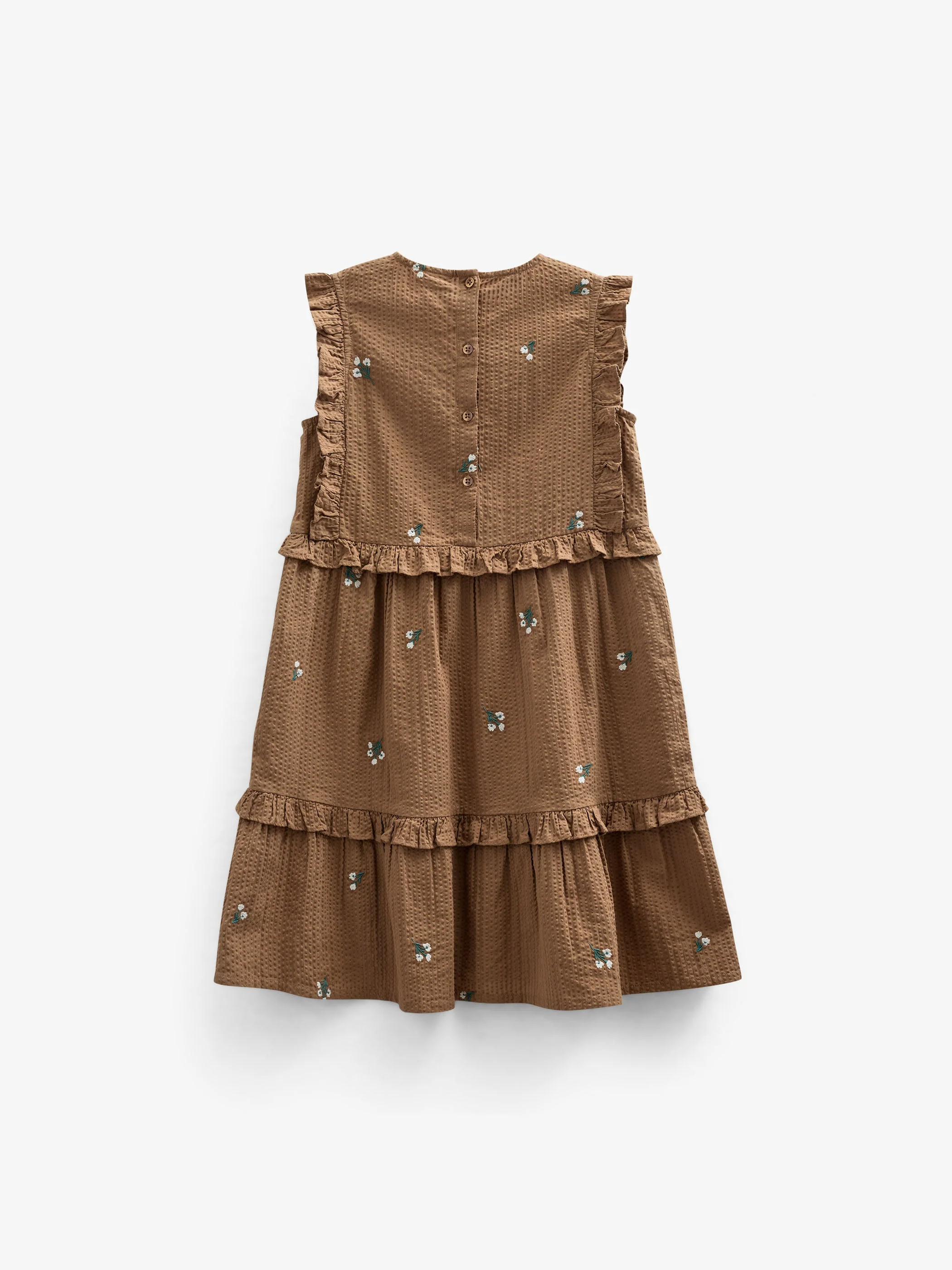 Besticktes Seersucker-Kleid - Kids - Coconut | 100978 Nora - Image 3