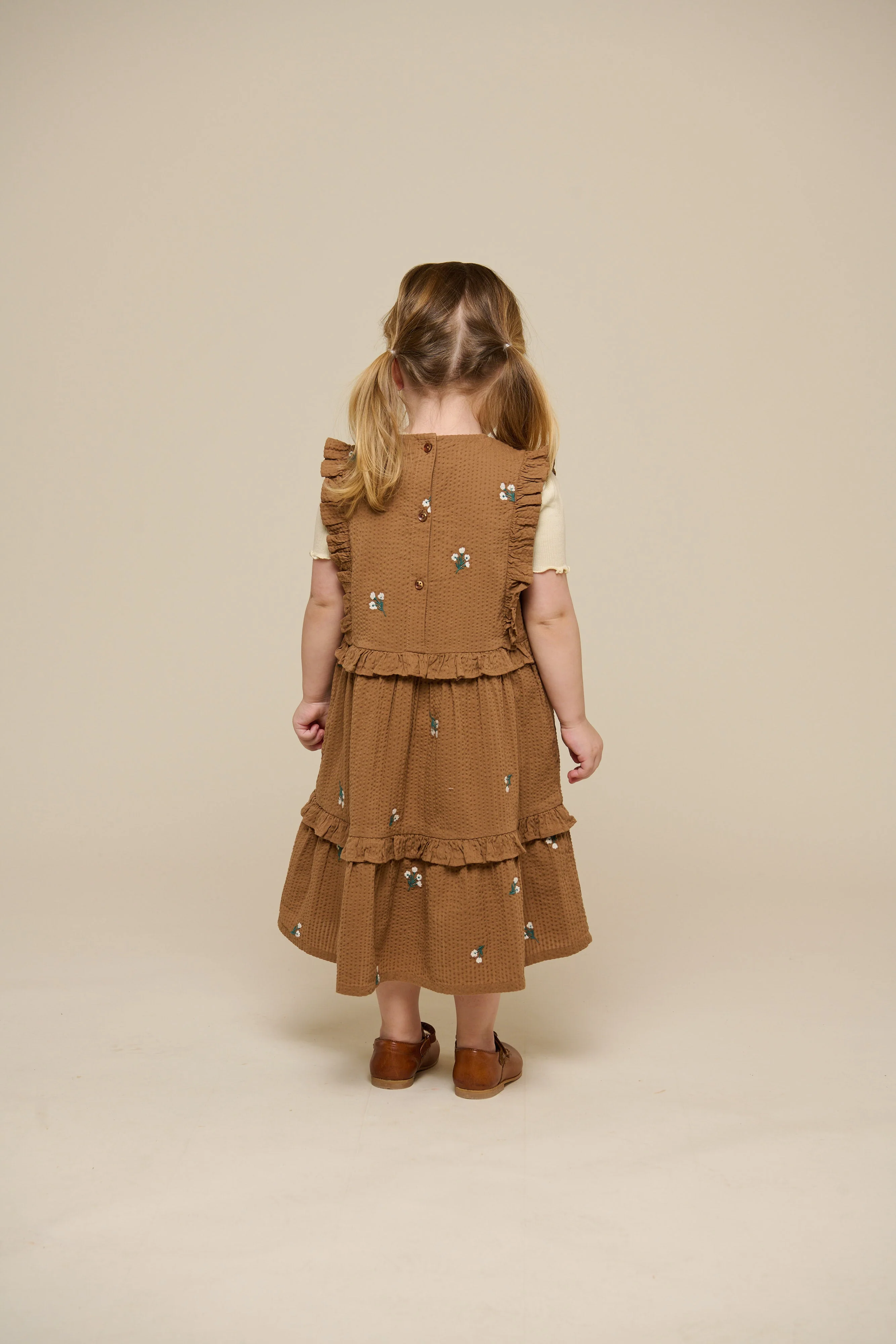 Besticktes Seersucker-Kleid - Kids - Coconut | 100978 Nora - Image 5