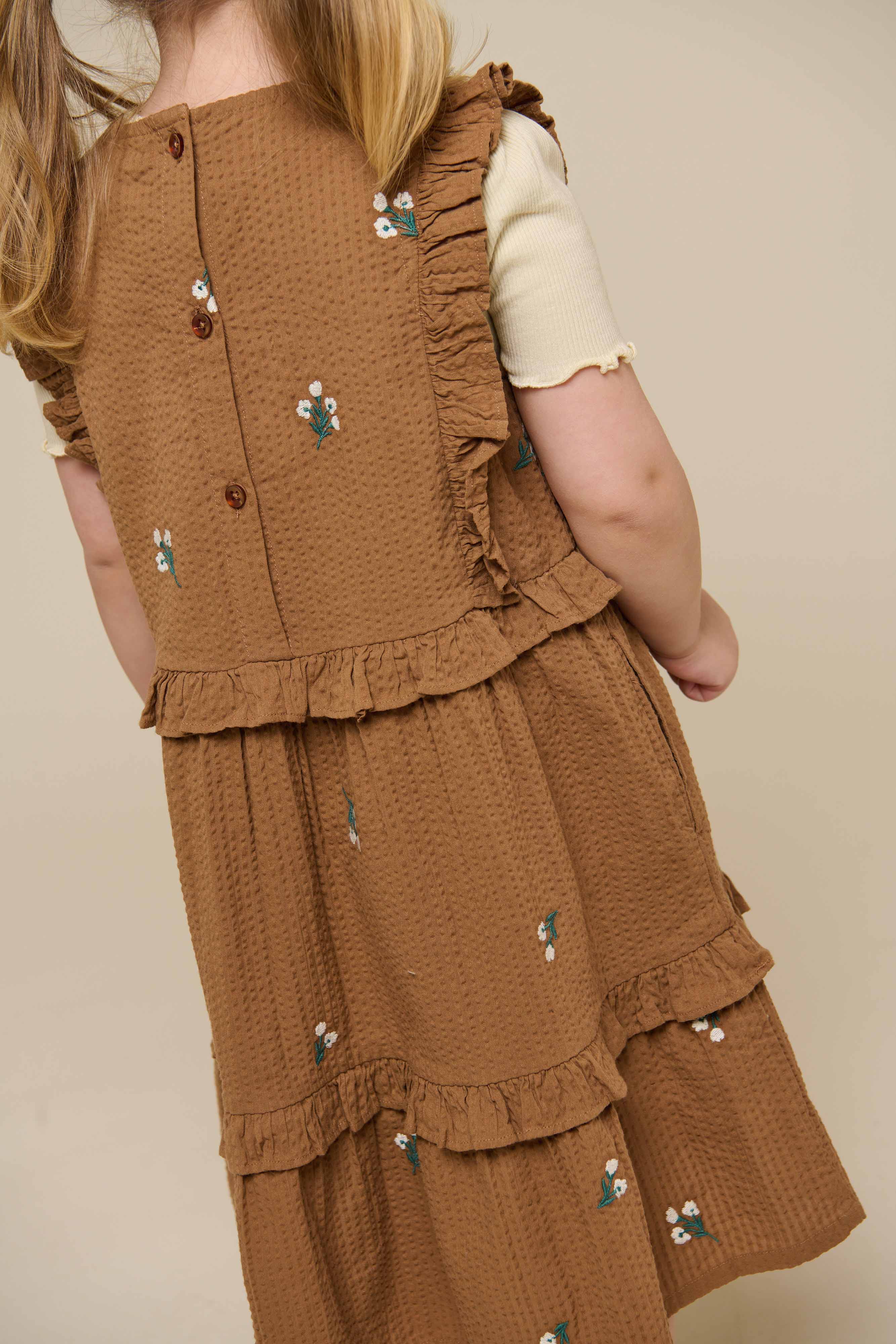 Besticktes Seersucker-Kleid - Kids - Coconut | 100978 Nora - Image 7