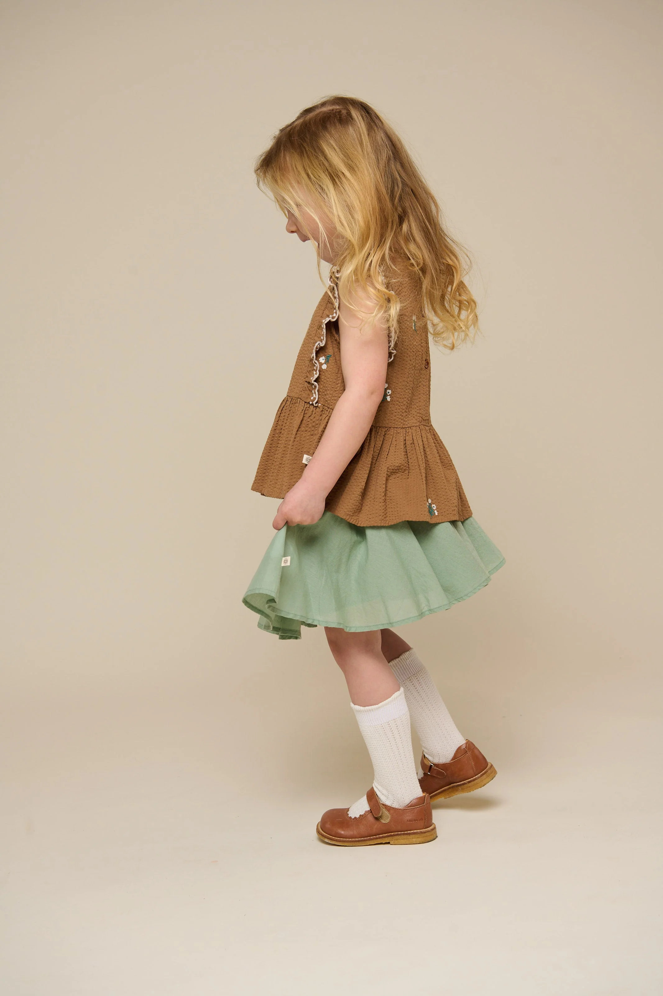 Besticktes Seersucker-Top - Kids - Coconut | 100982 Nora - Image 6