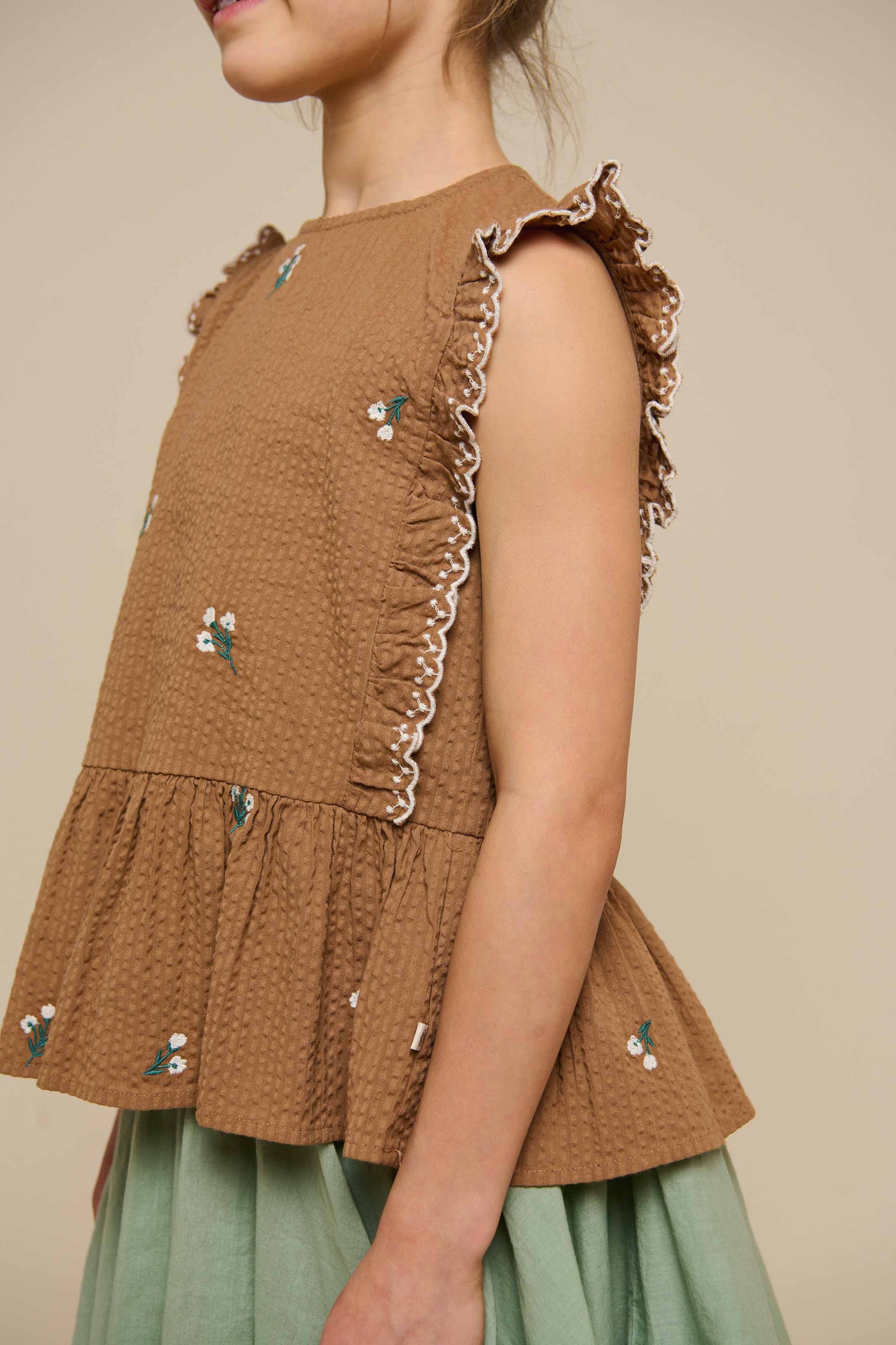 Besticktes Seersucker-Top - Tween - Coconut | 100983 Nora - Image 6