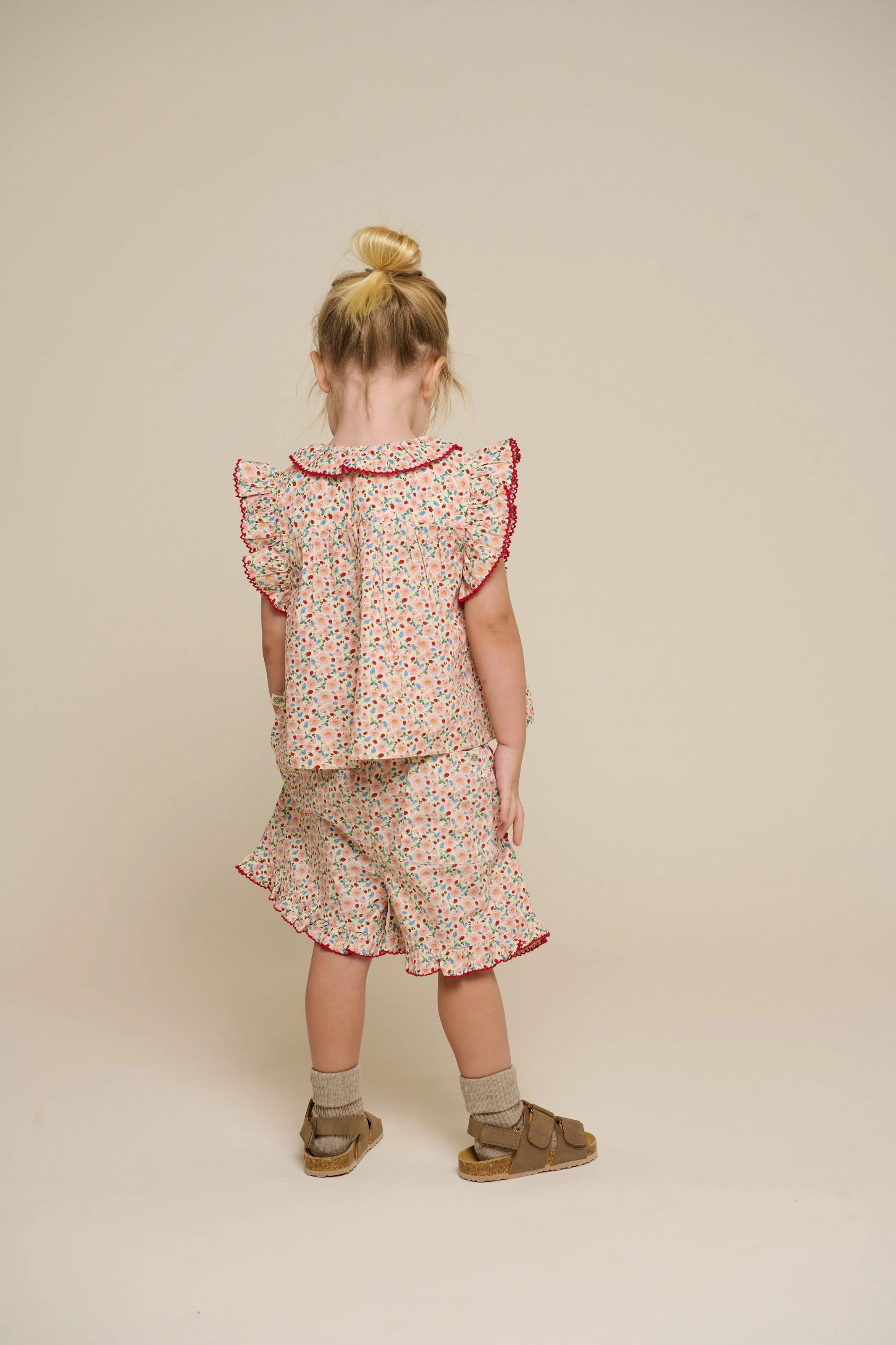 Blumenbedruckte Poplin Shorts - Kids - Rose | 100956 Poppy - Image 5