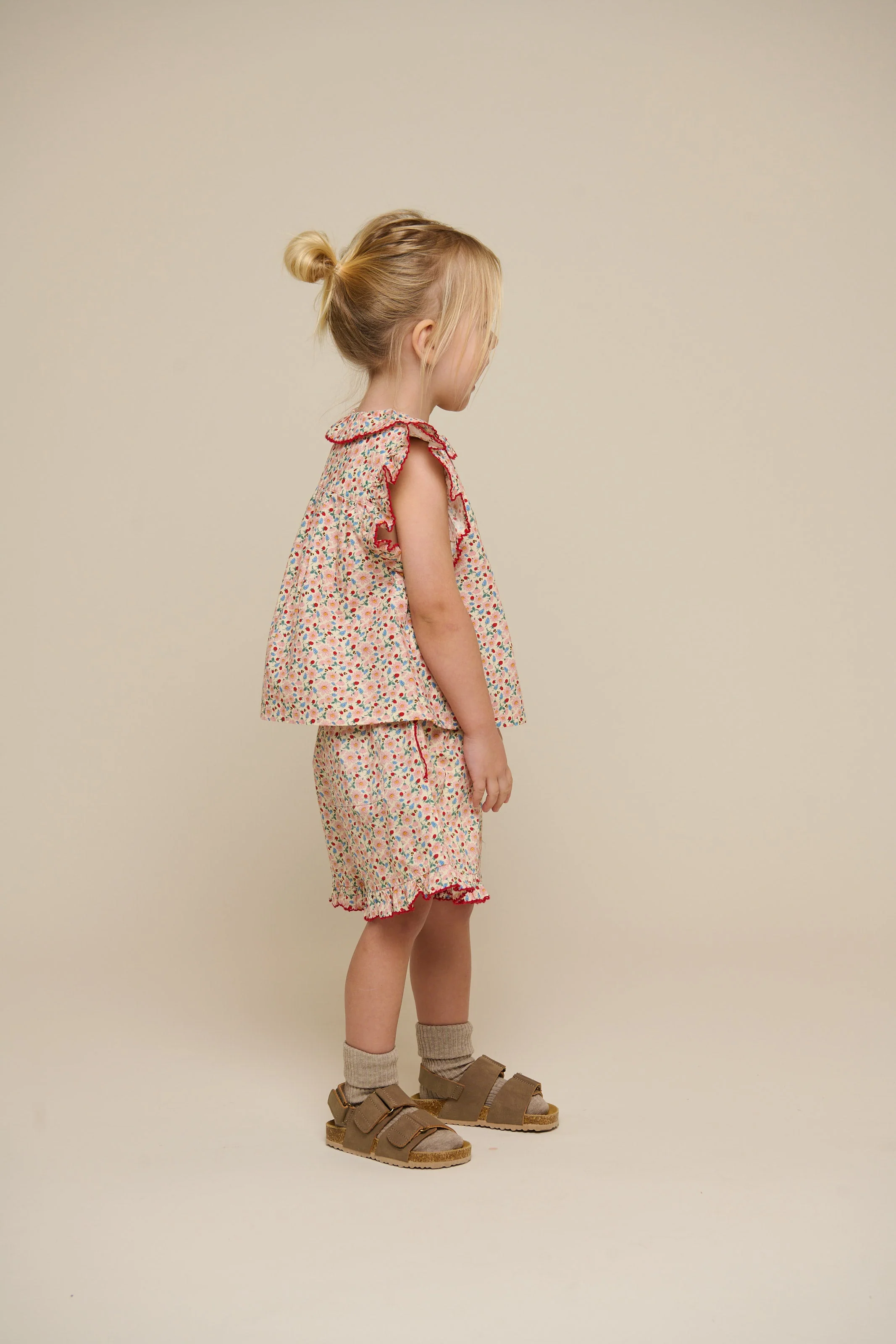 Blumenbedruckte Poplin Shorts - Kids - Rose | 100956 Poppy - Image 6