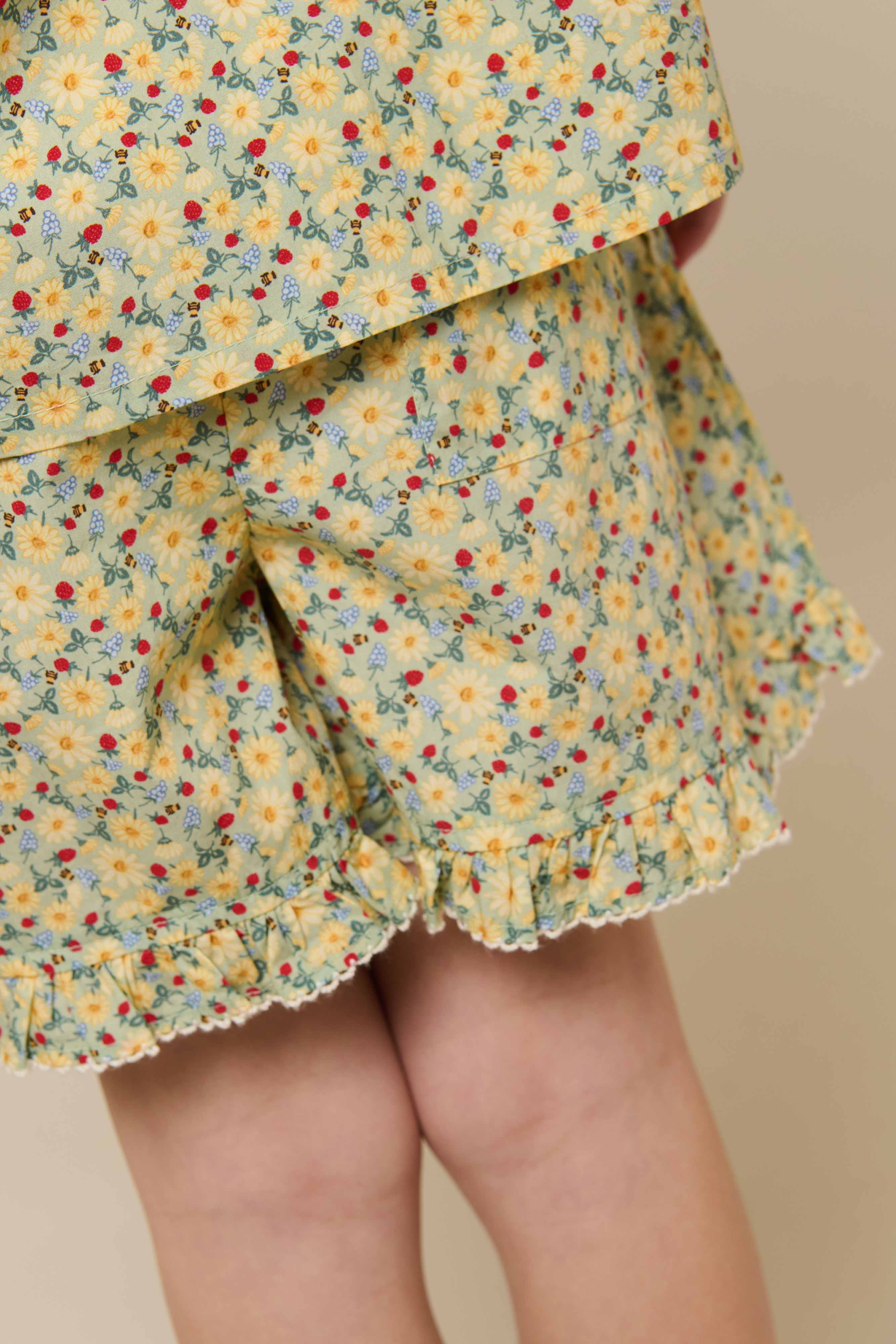 Blumenbedruckte Poplinshorts - Tween - Green | 100959 Poppy - Image 4