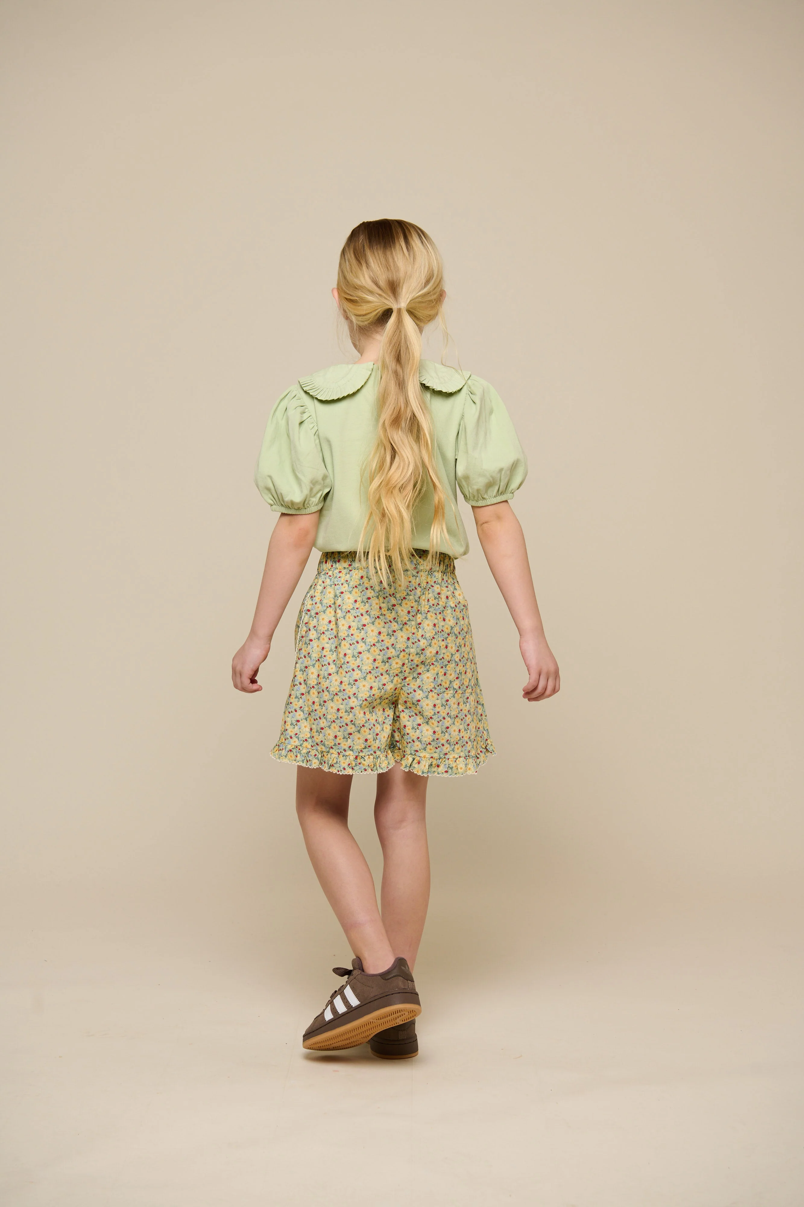 Blumenbedruckte Poplinshorts - Tween - Green | 100959 Poppy - Image 5