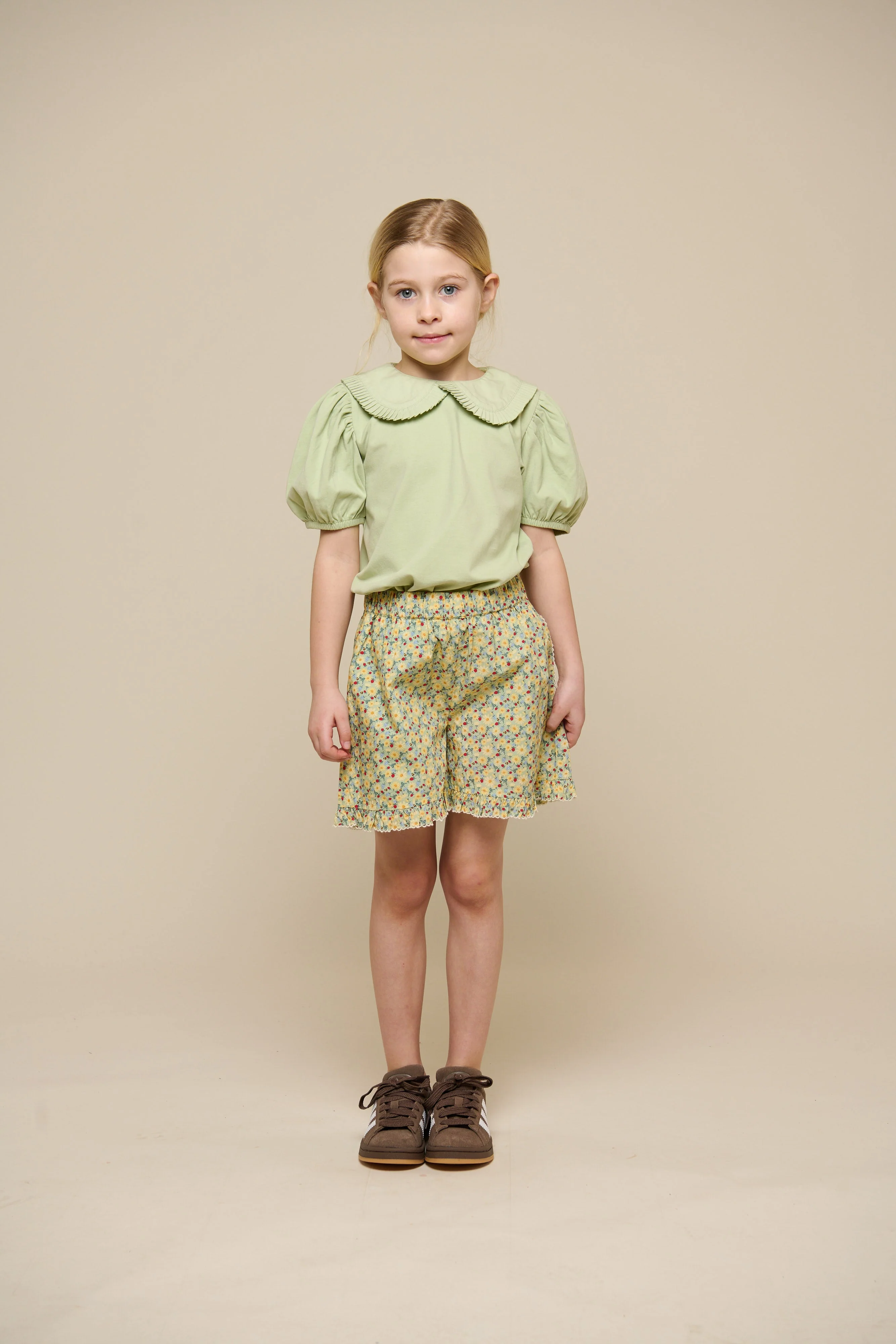 Blumenbedruckte Poplinshorts - Tween - Green | 100959 Poppy - Image 6