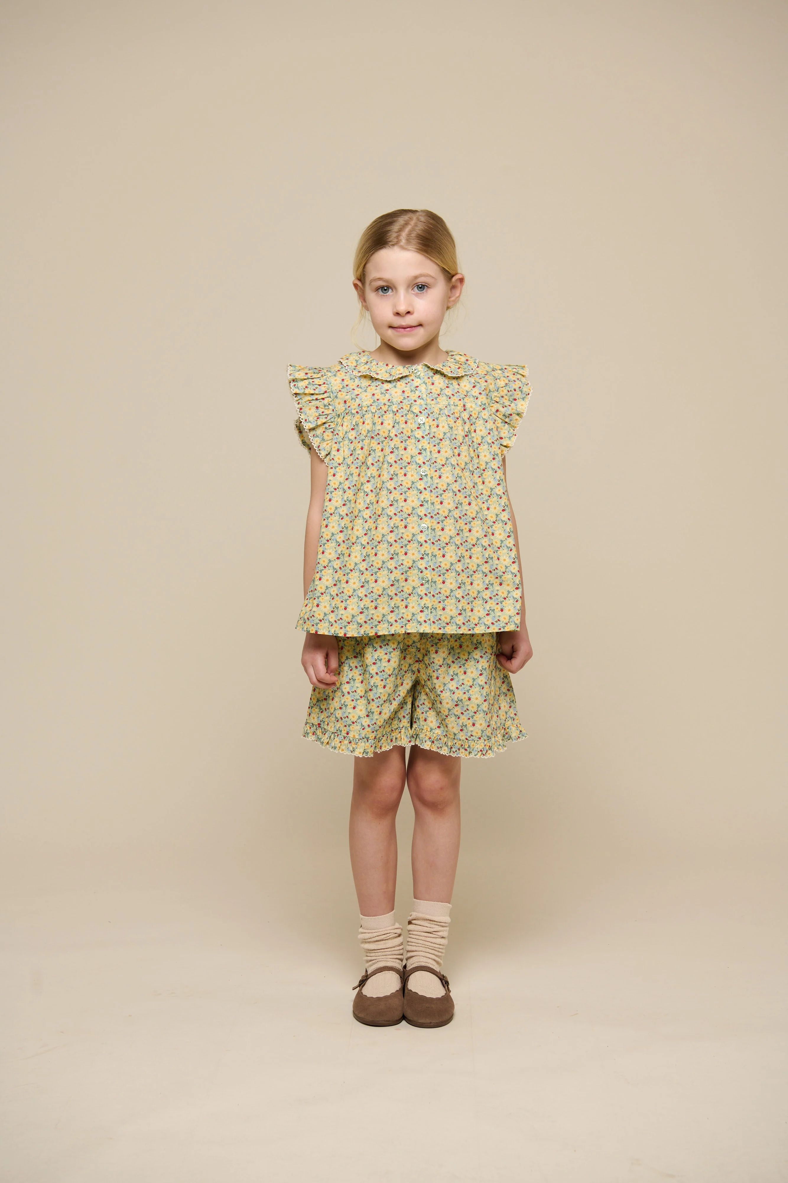 Blumenbedruckte Poplinshorts - Tween - Green | 100959 Poppy - Image 7