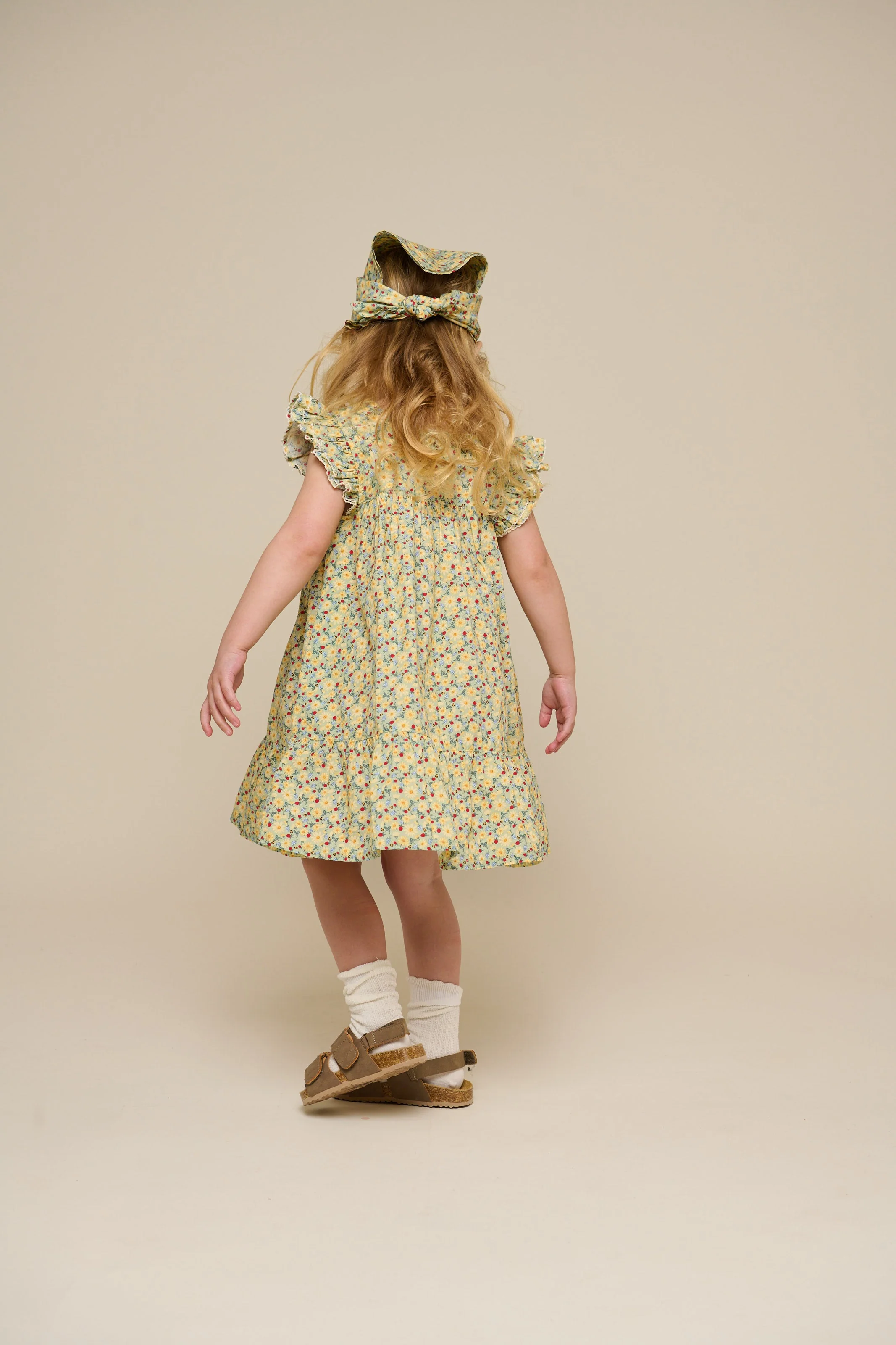 Blumenbedrucktes Poplin-Kleid - Kids - Green | 100962 Poppy - Image 4
