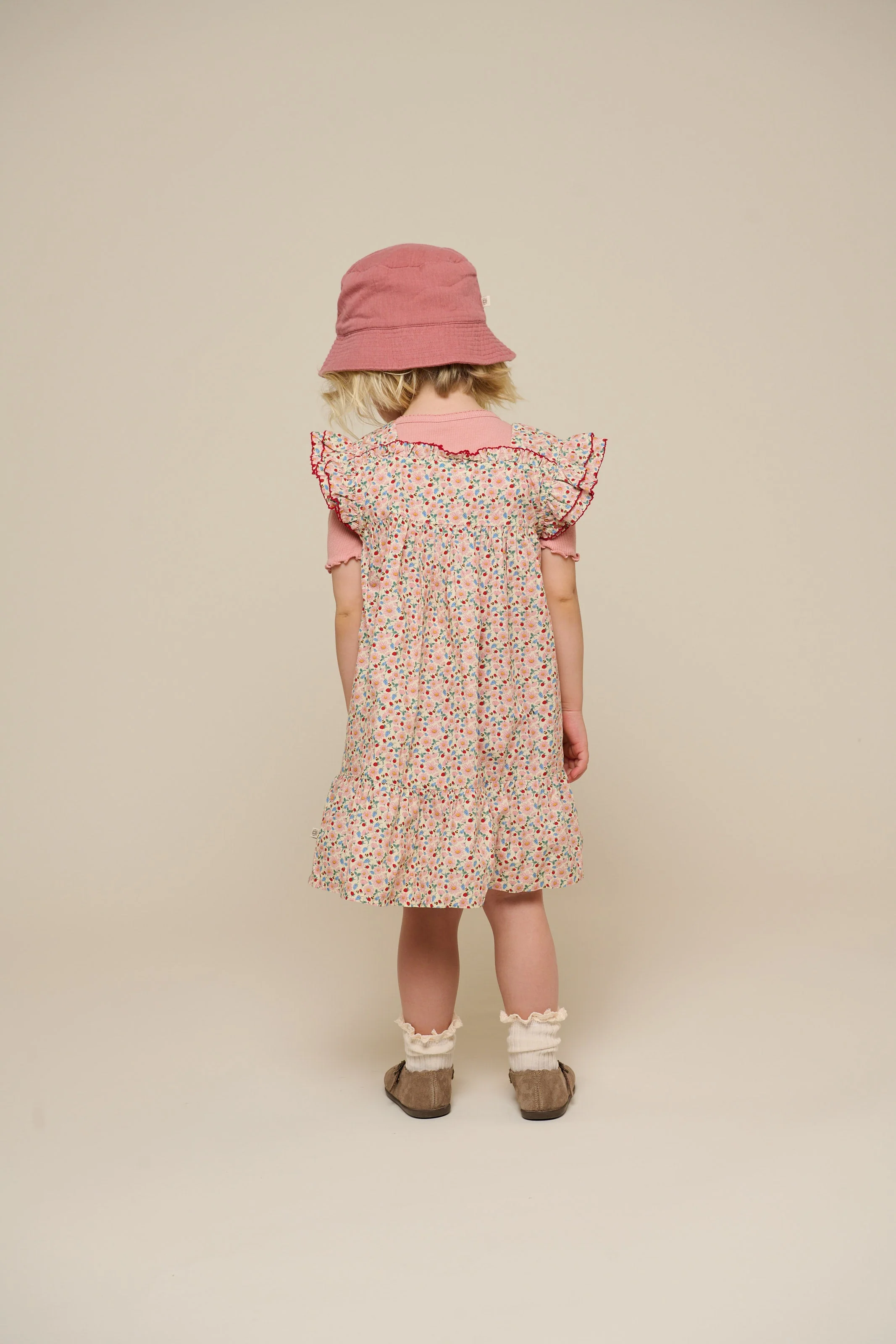 Blumenbedrucktes Poplin-Kleid - Kids - Rose | 100960 Poppy - Image 4