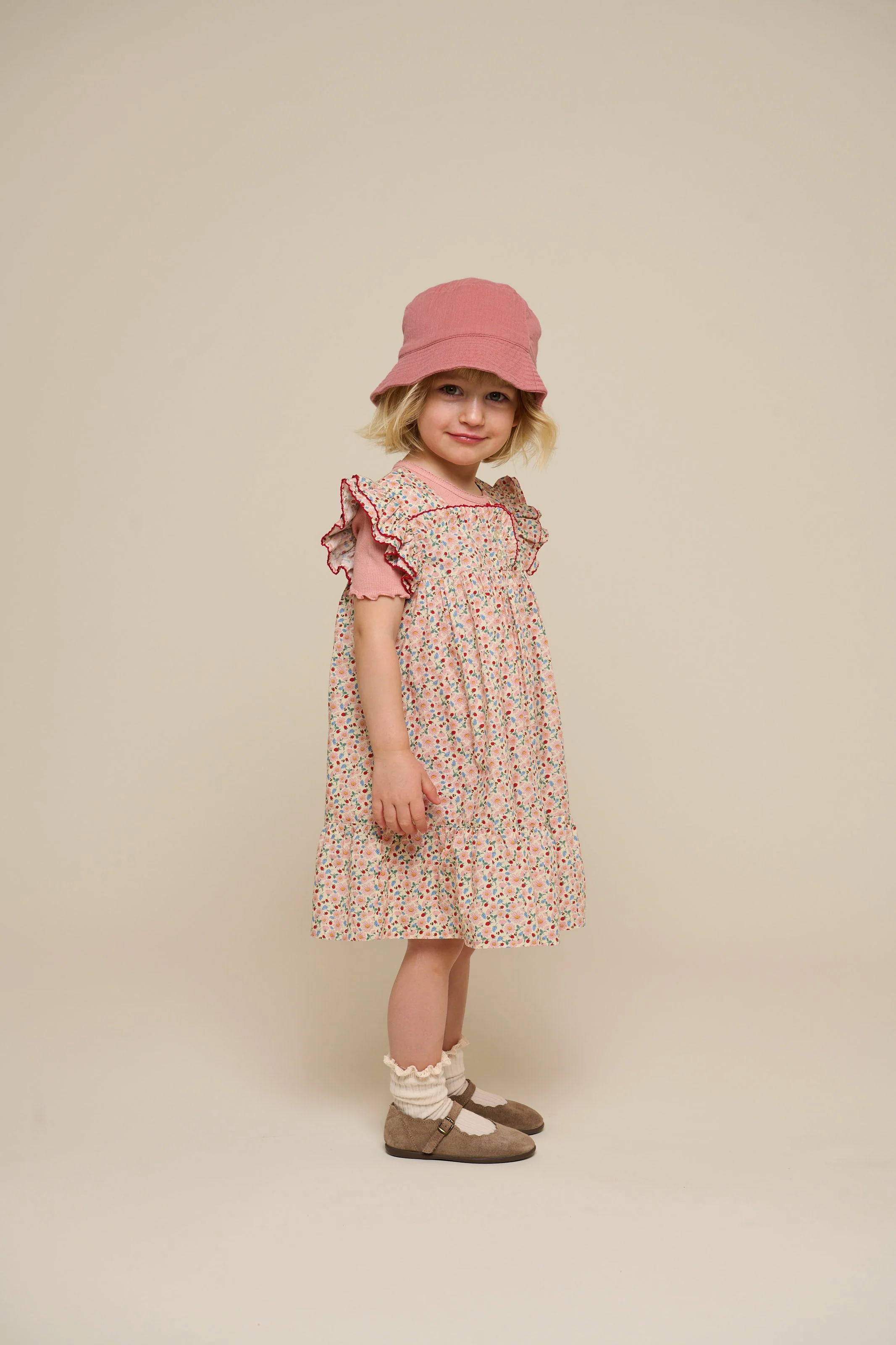 Blumenbedrucktes Poplin-Kleid - Kids - Rose | 100960 Poppy - Image 5