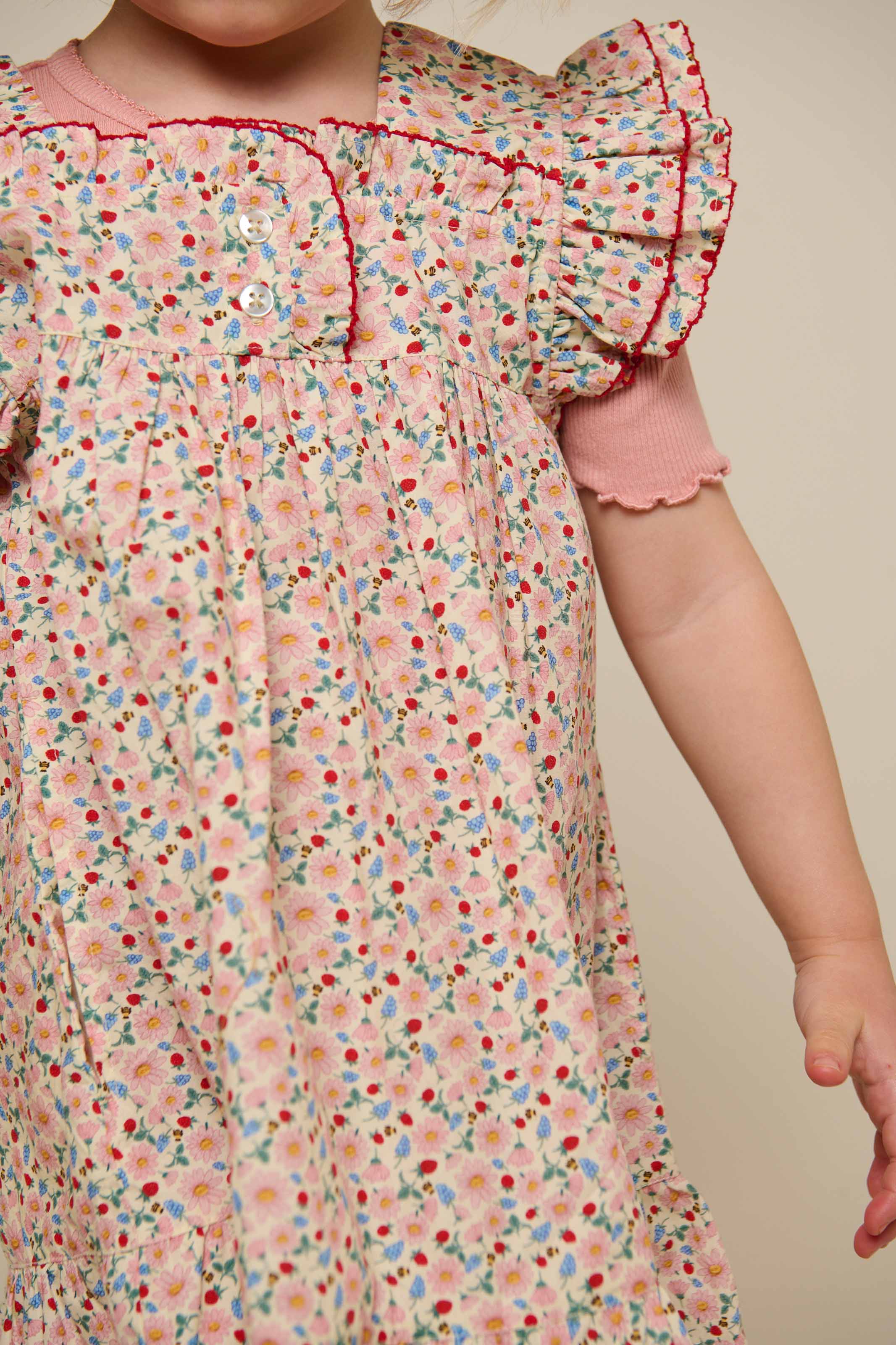 Blumenbedrucktes Poplin-Kleid - Kids - Rose | 100960 Poppy - Image 6