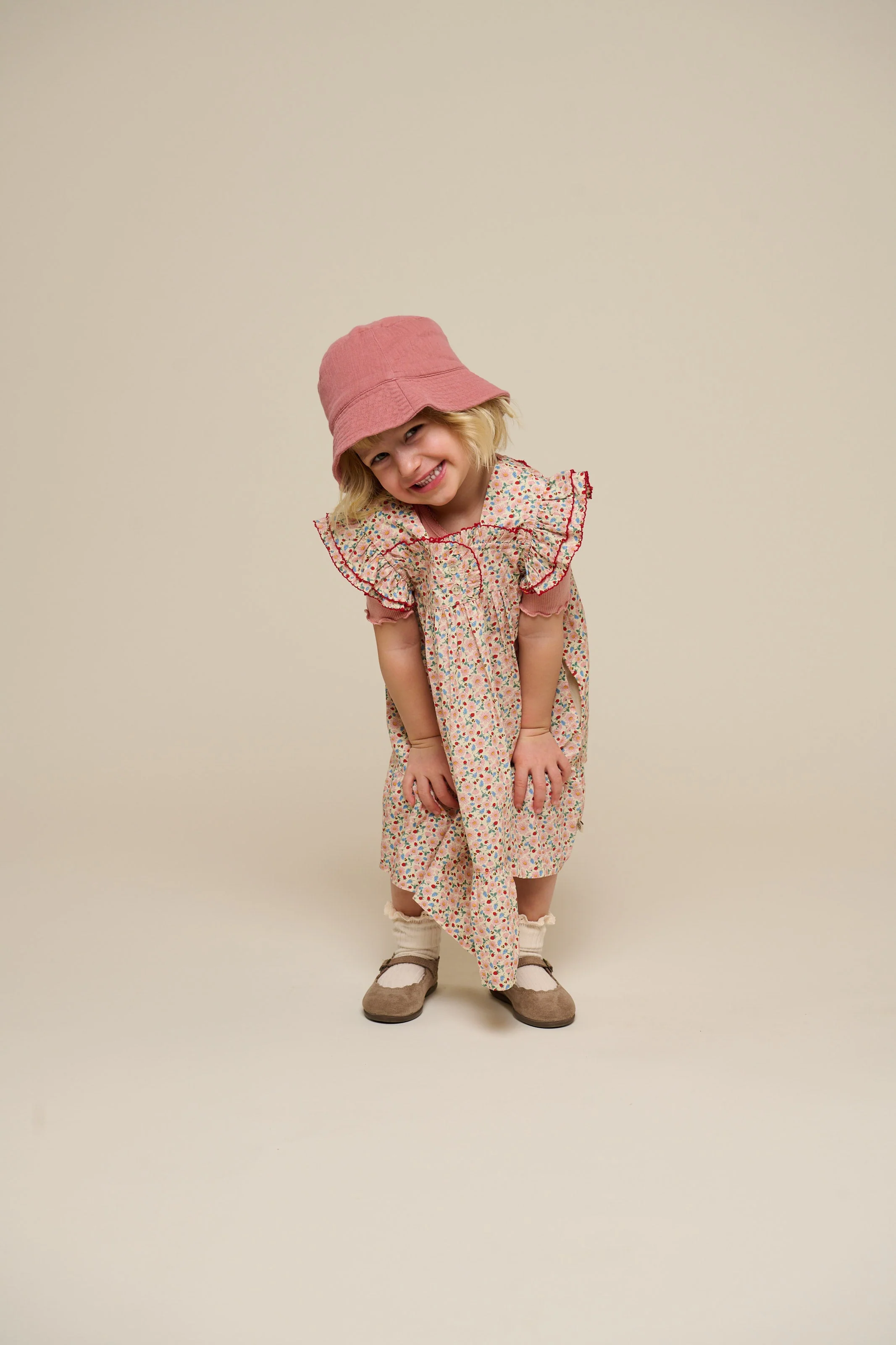 Blumenbedrucktes Poplin-Kleid - Kids - Rose | 100960 Poppy - Image 7
